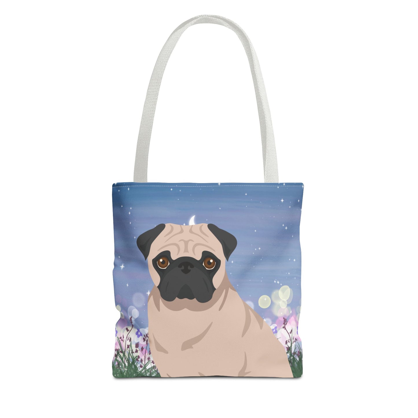 Pug Dog Tote Bag 13x13