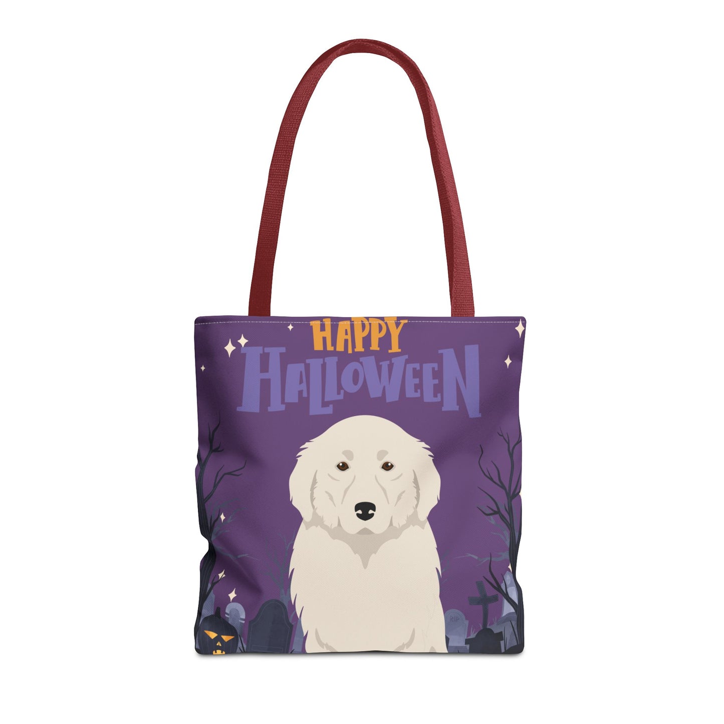 Great Pyrenees Dog Happy Halloween Tote Bag 16x16