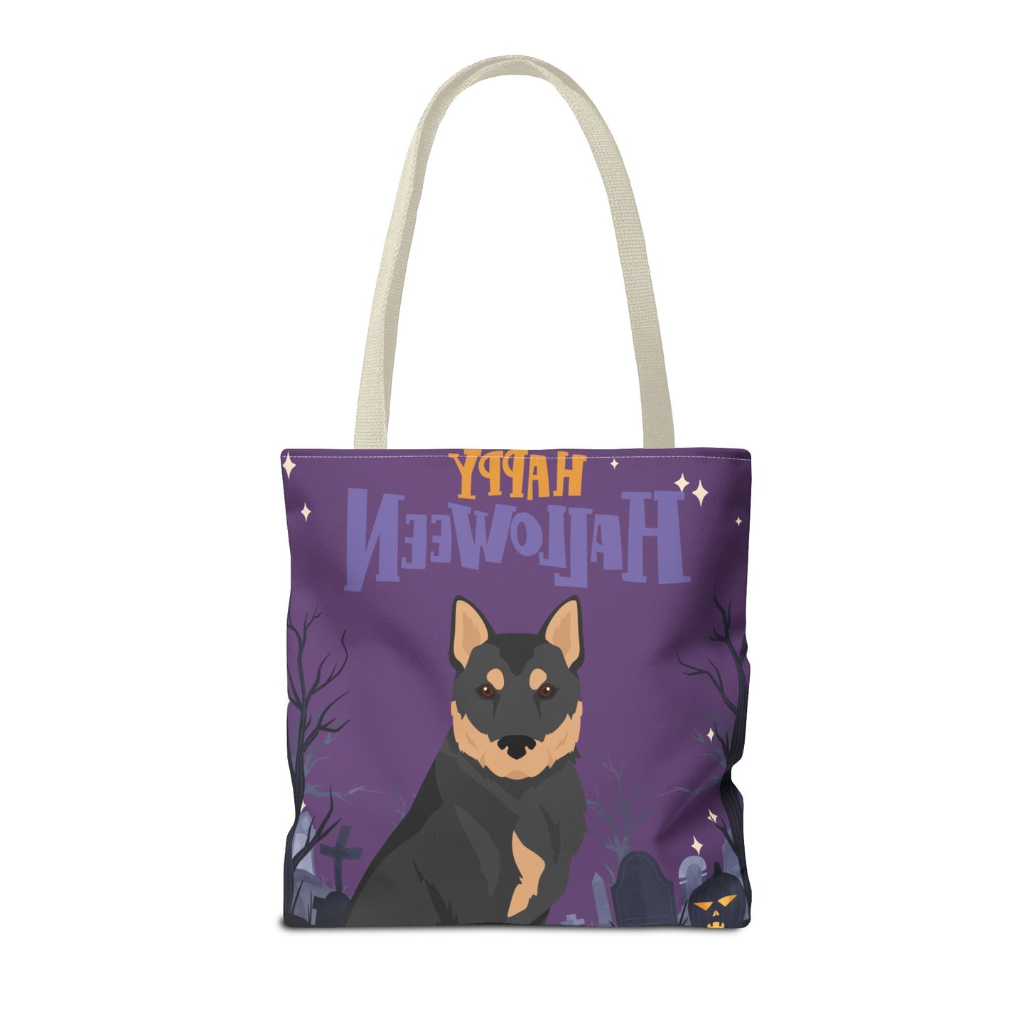 Korean Jindo Dog Happy Halloween Tote Bag 16x16