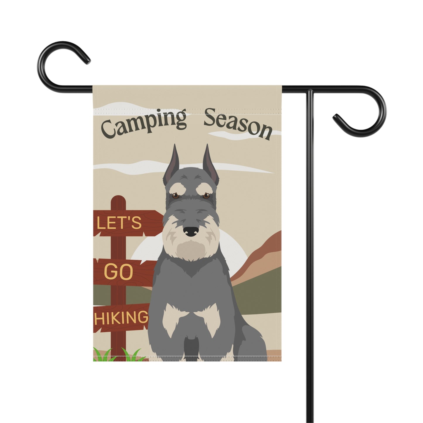 Schnauzer Dog Camping Garden Flag