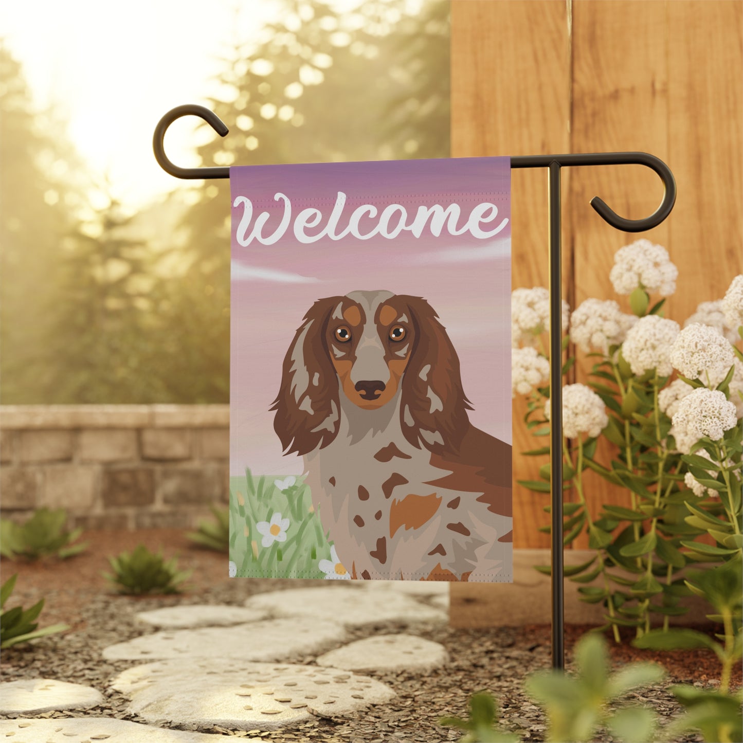 Dachshund Dog Welcome Garden Flag