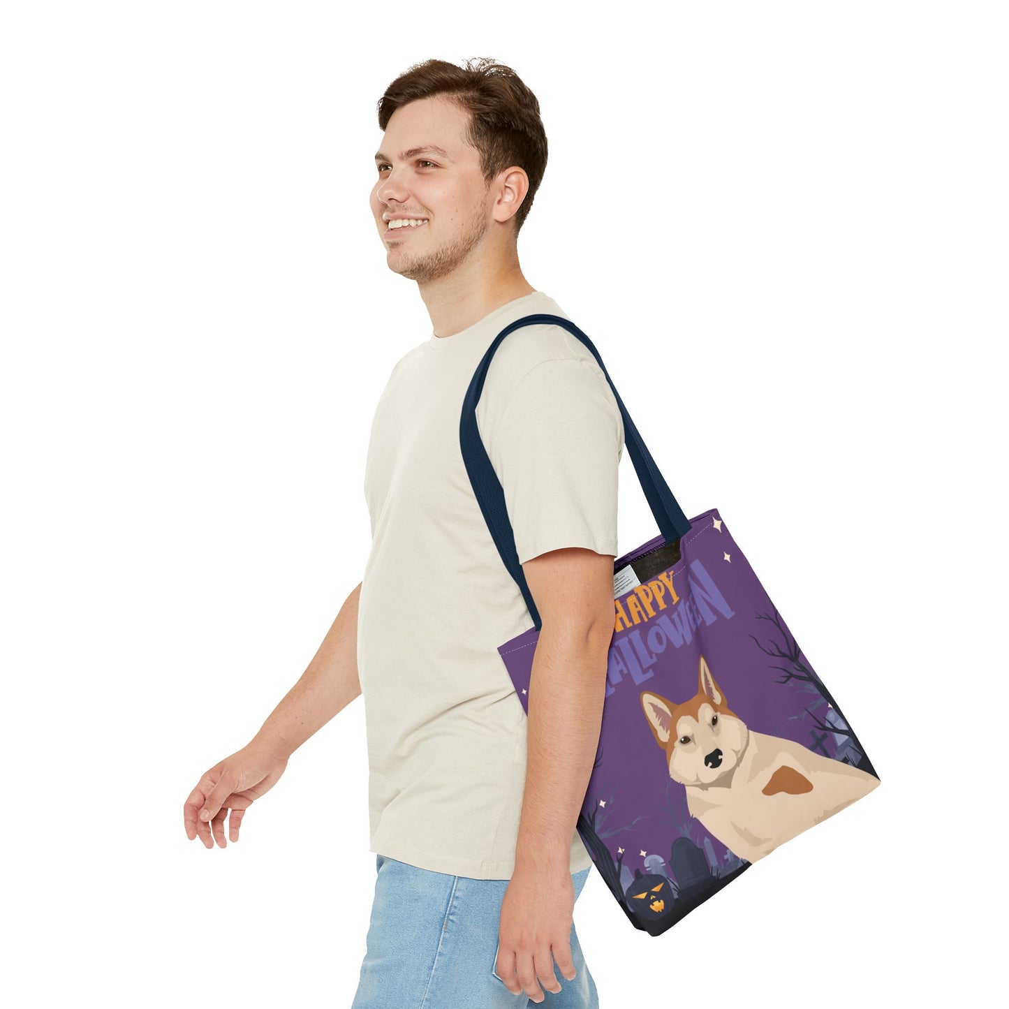 East Siberian Laika Dog Happy Halloween Tote Bag 16x16