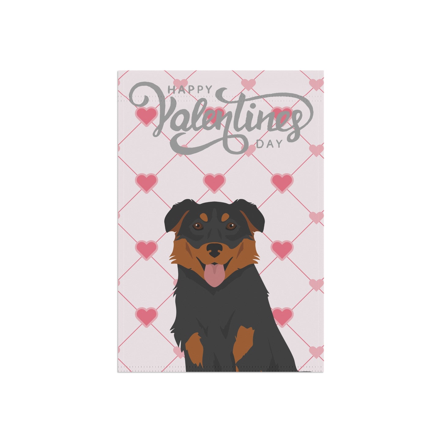 English Shepherd Dog Valentines Day Garden Flag
