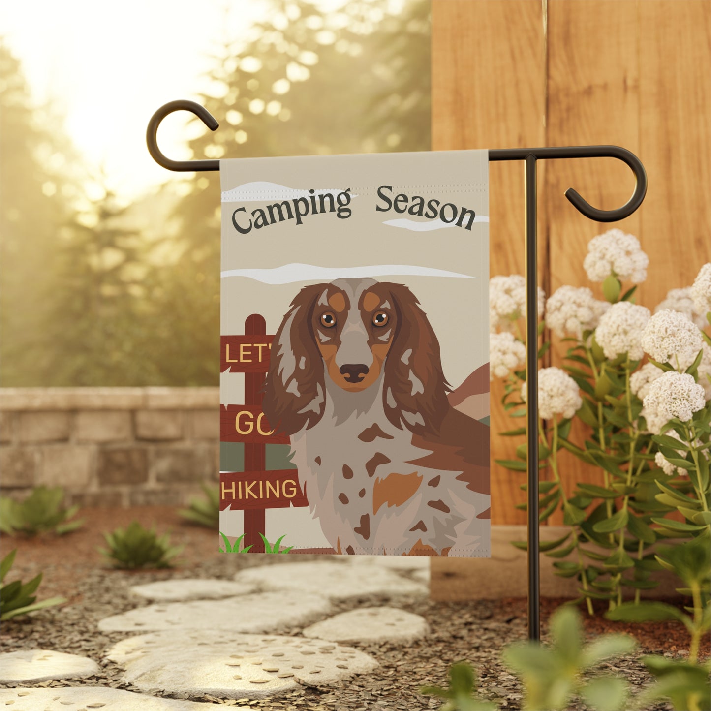 Dachshund Dog Camping Garden Flag