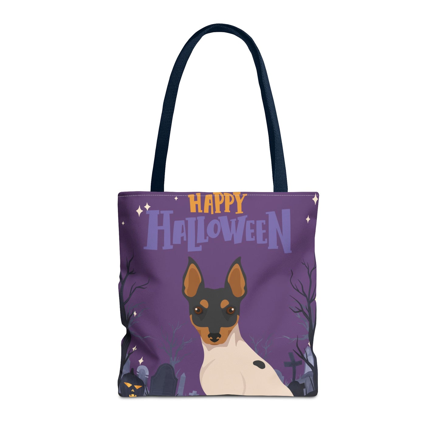 Toy Fox Terrier Dog Happy Halloween Tote Bag 16x16