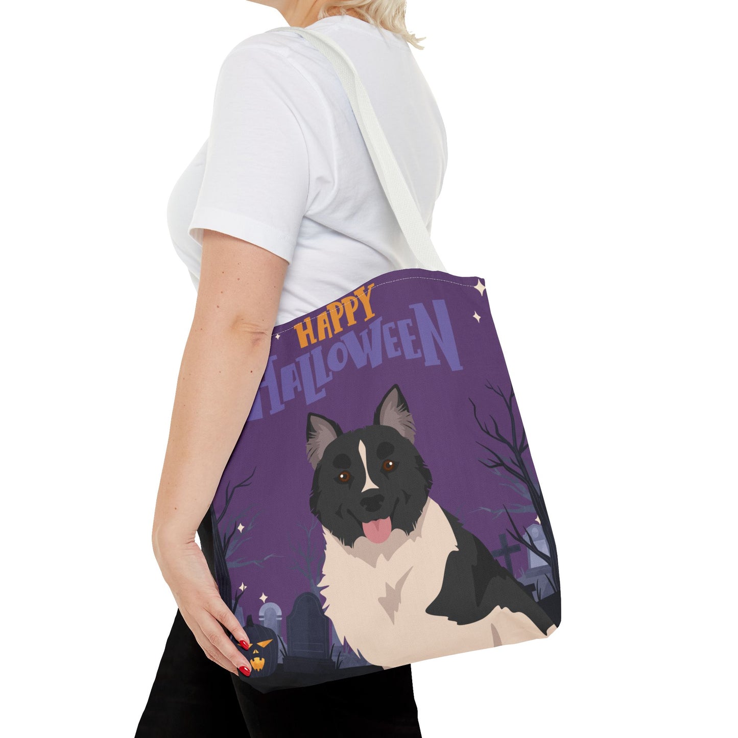 Elo Dog Happy Halloween Tote Bag 16x16