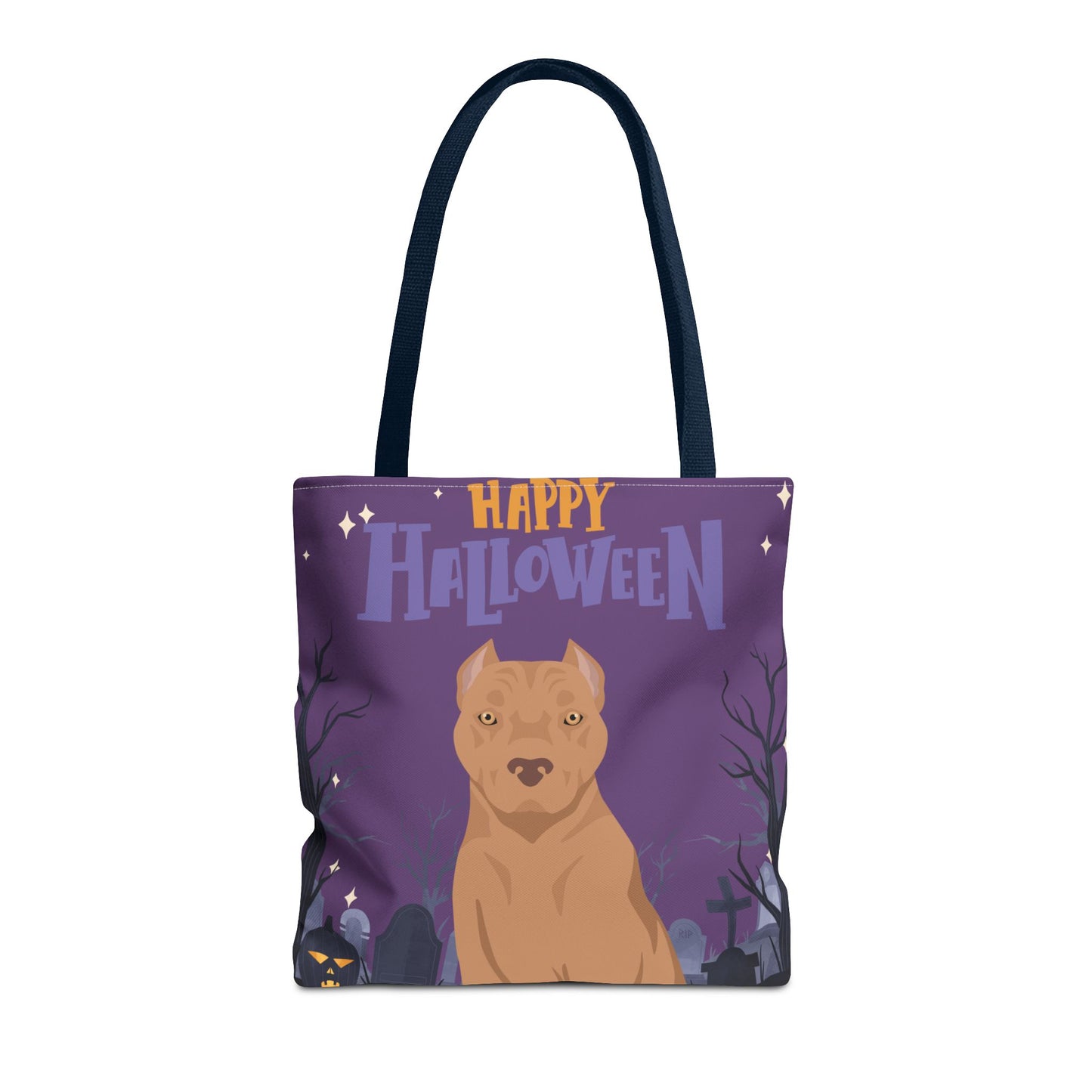 American Staffordshire Terrier Dog Happy Halloween Tote Bag 16x16