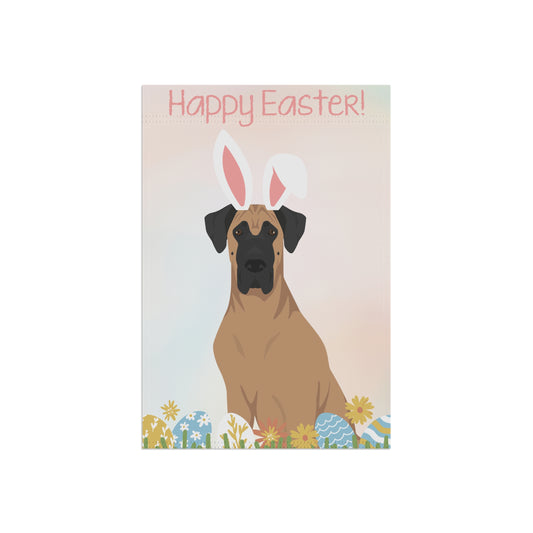 Great Dane Dog Happy Easter Garden Flag