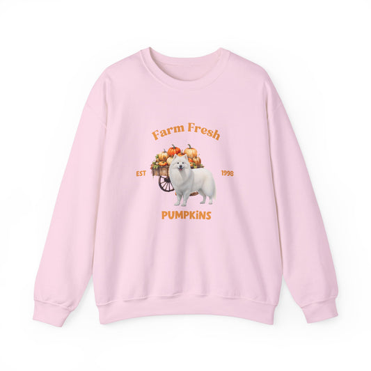 American Eskimo Dog Fall Unisex Heavy Blend Crewneck Sweatshirt