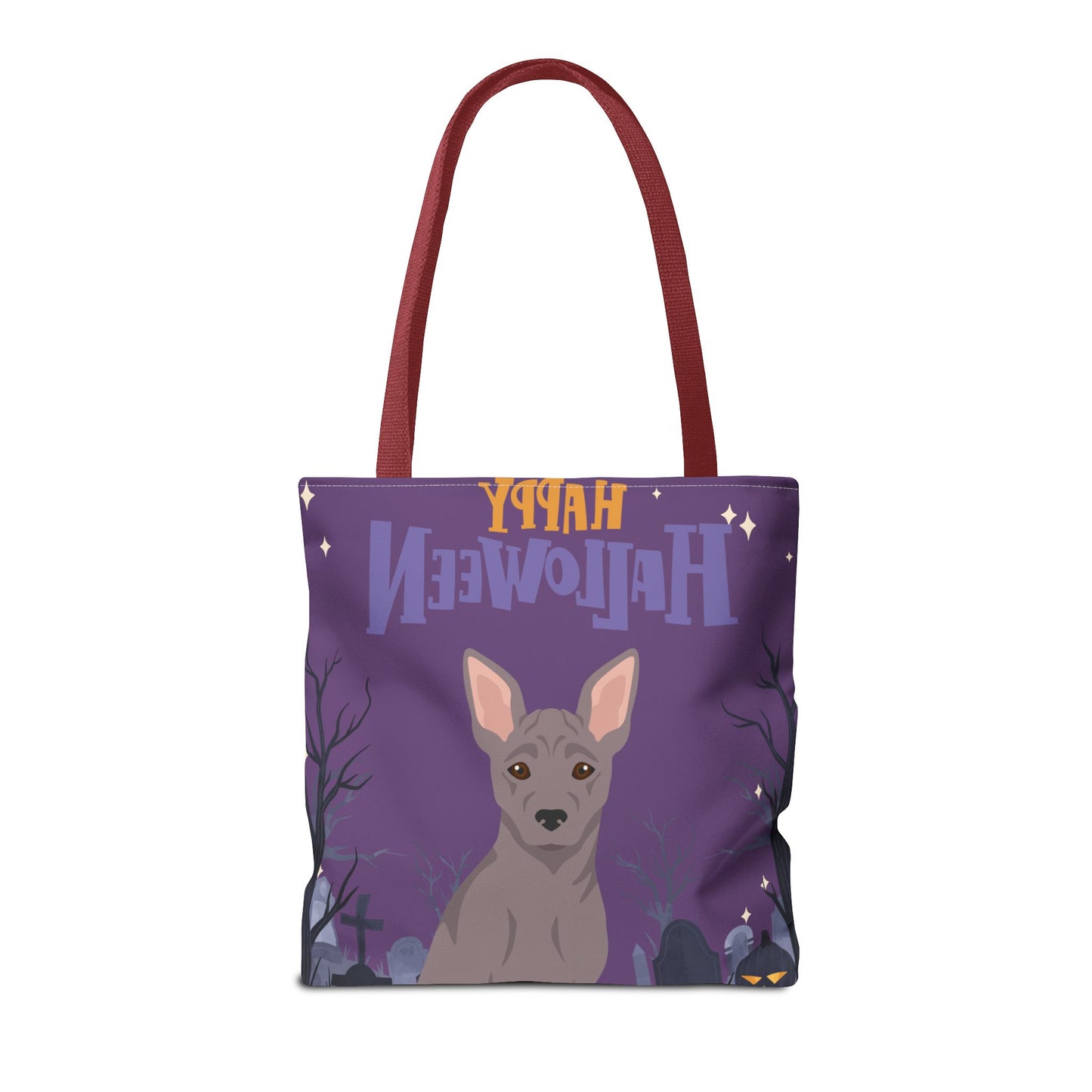 American Hairless Terrier Dog Happy Halloween Tote Bag 16x16