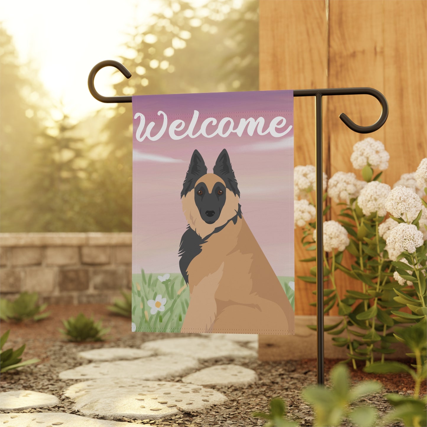 Belgian Tervuren Dog Welcome Garden Flag