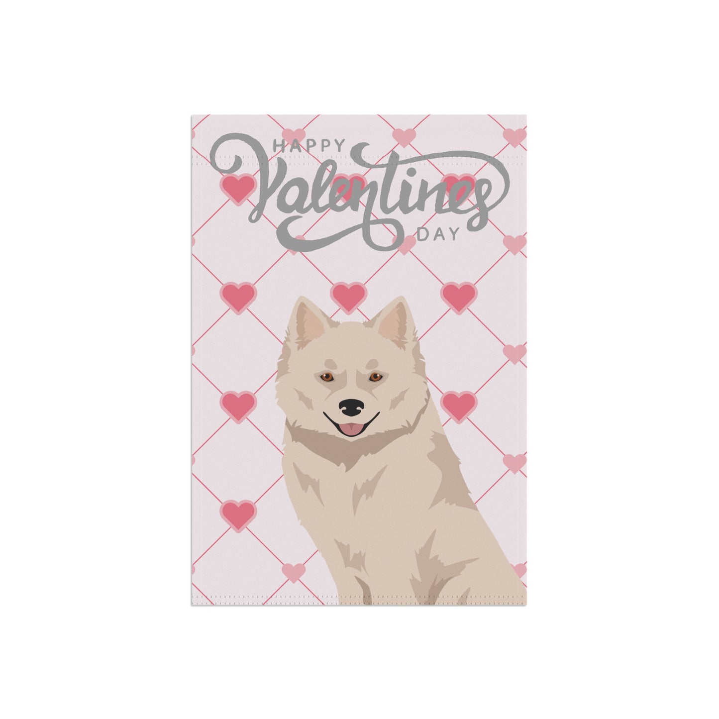 Nenets Herding Laika Dog Valentines Day Garden Flag