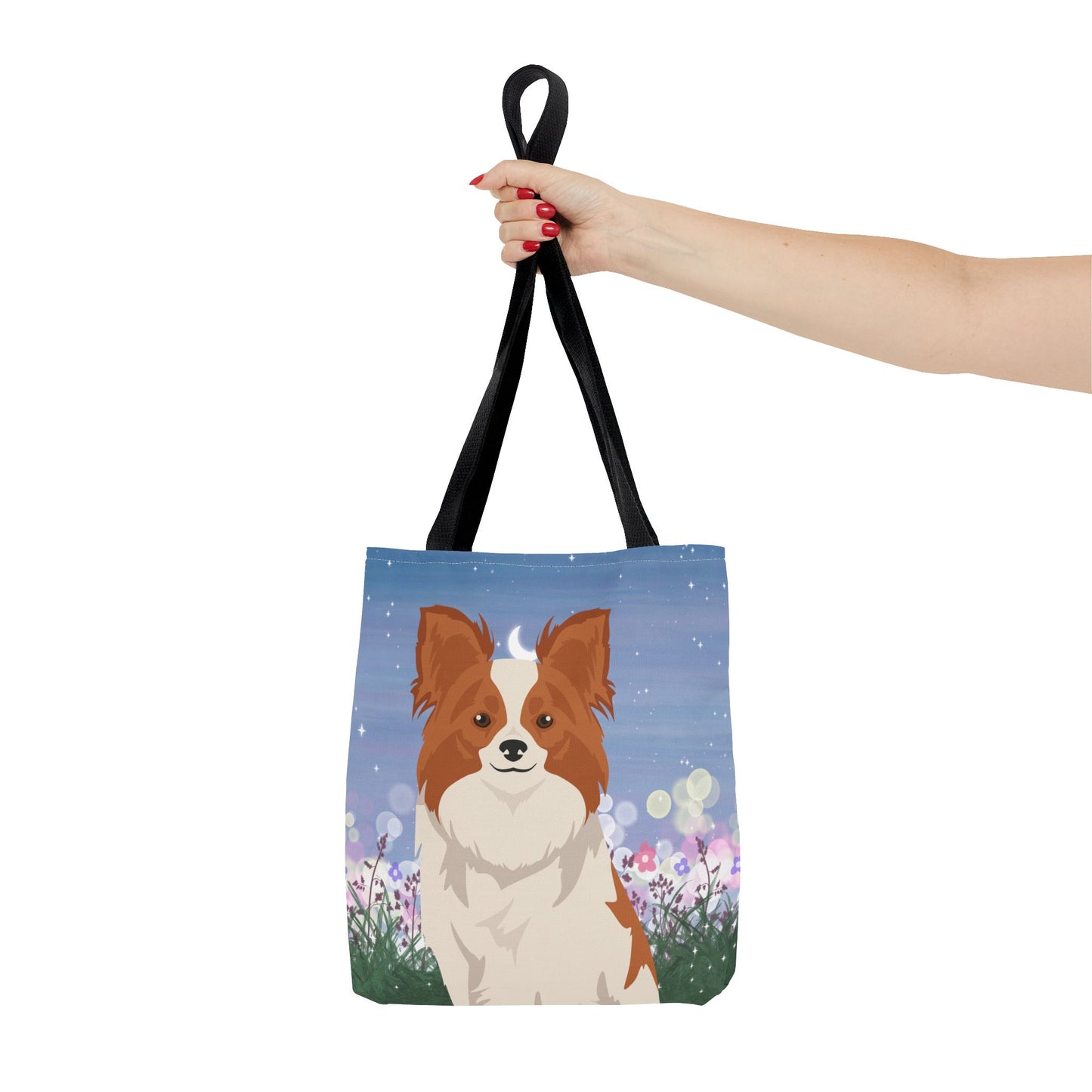Papillon Dog Tote Bag 13x13