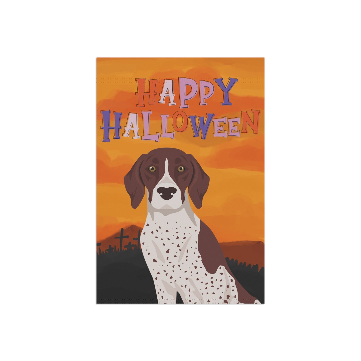 German Shorthaired Pointer Dog Halloween Garden Flag