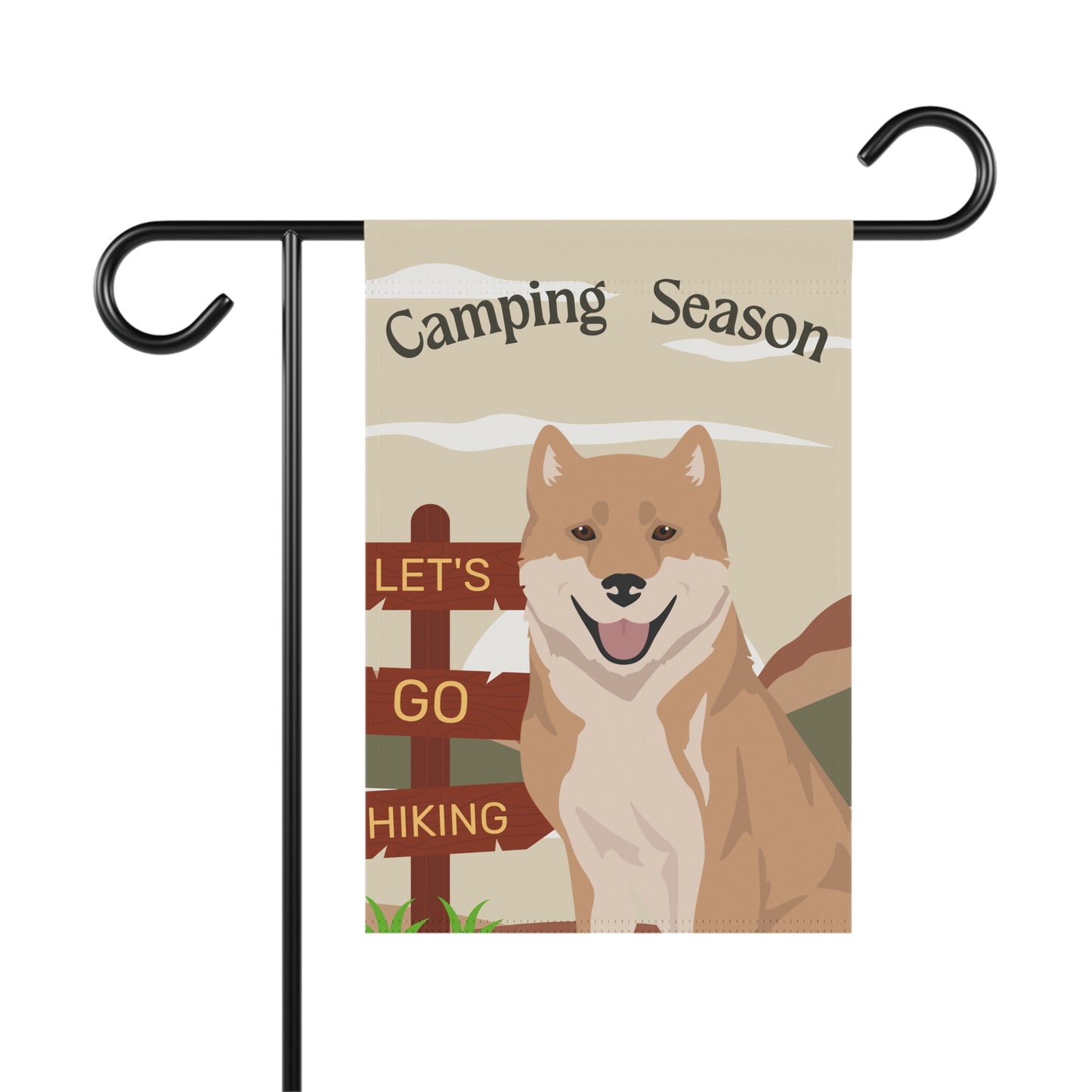 Kishu Ken Dog Camping Garden Flag