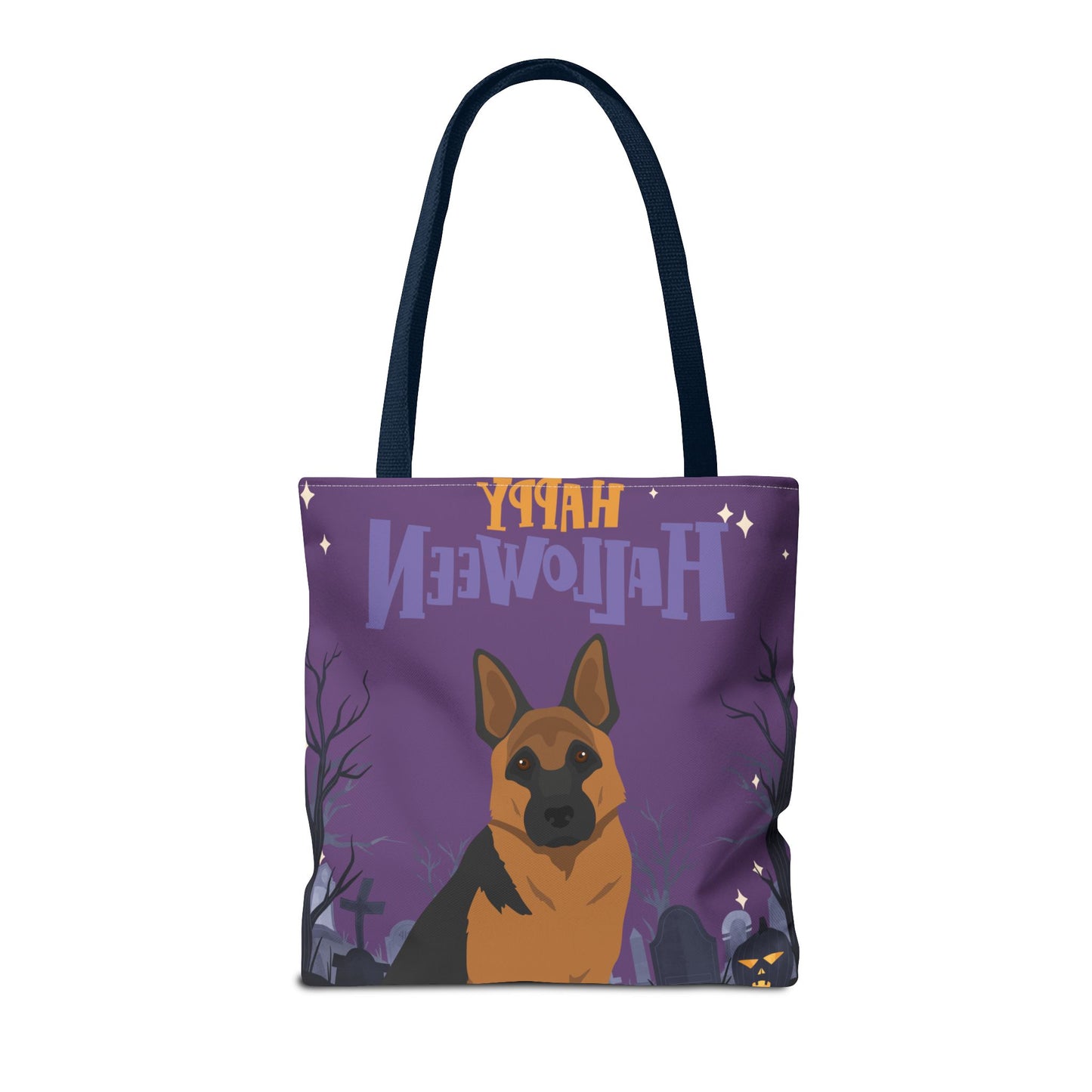 German Shepherd Dog Happy Halloween Tote Bag 16x16