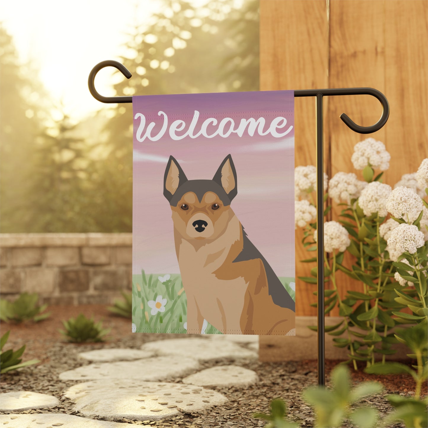 Norwegian Lundehund Dog Welcome Garden Flag