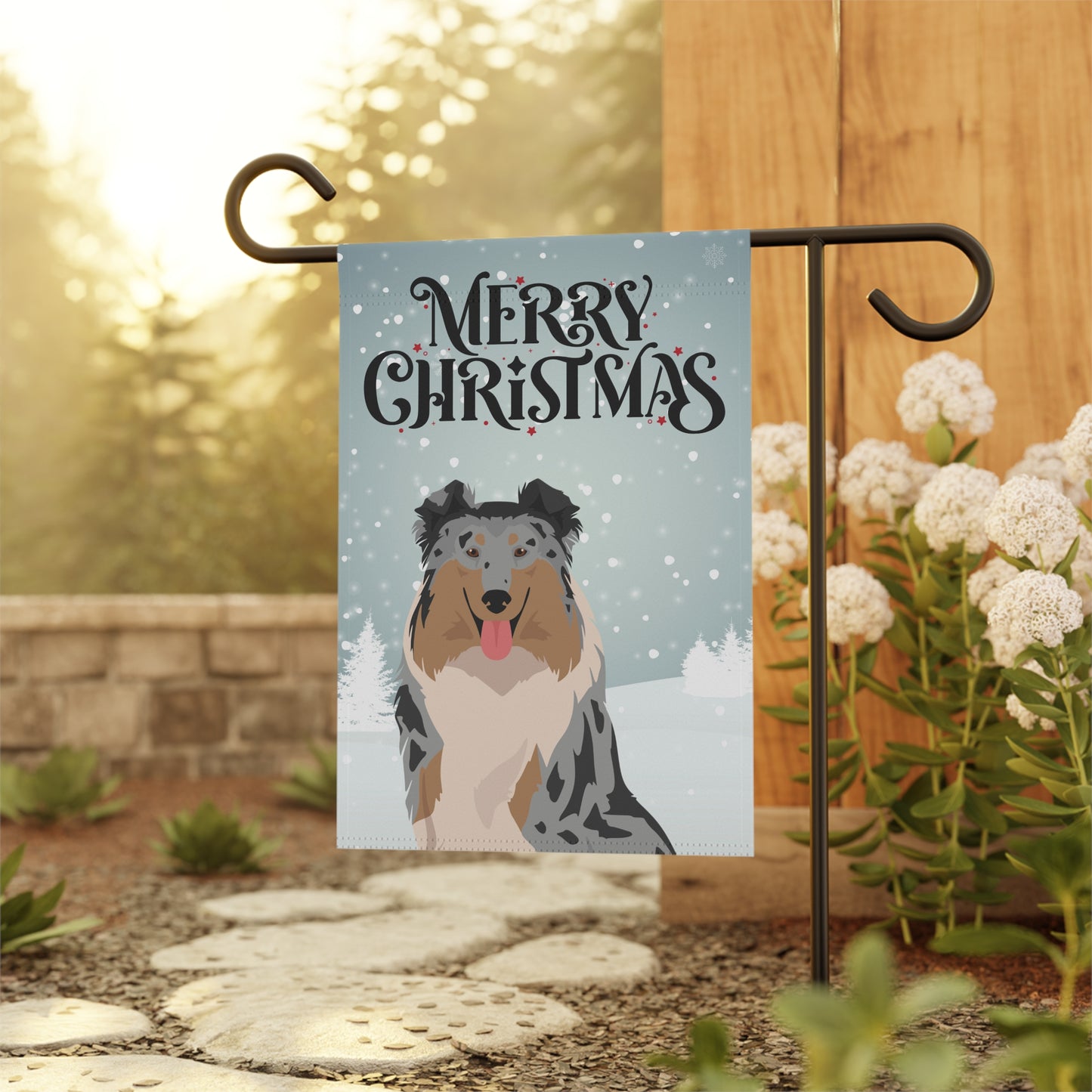 Collie Dog Garden Flag