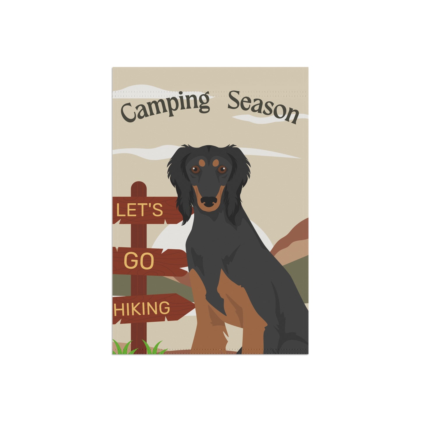 Saluki Dog Camping Garden Flag