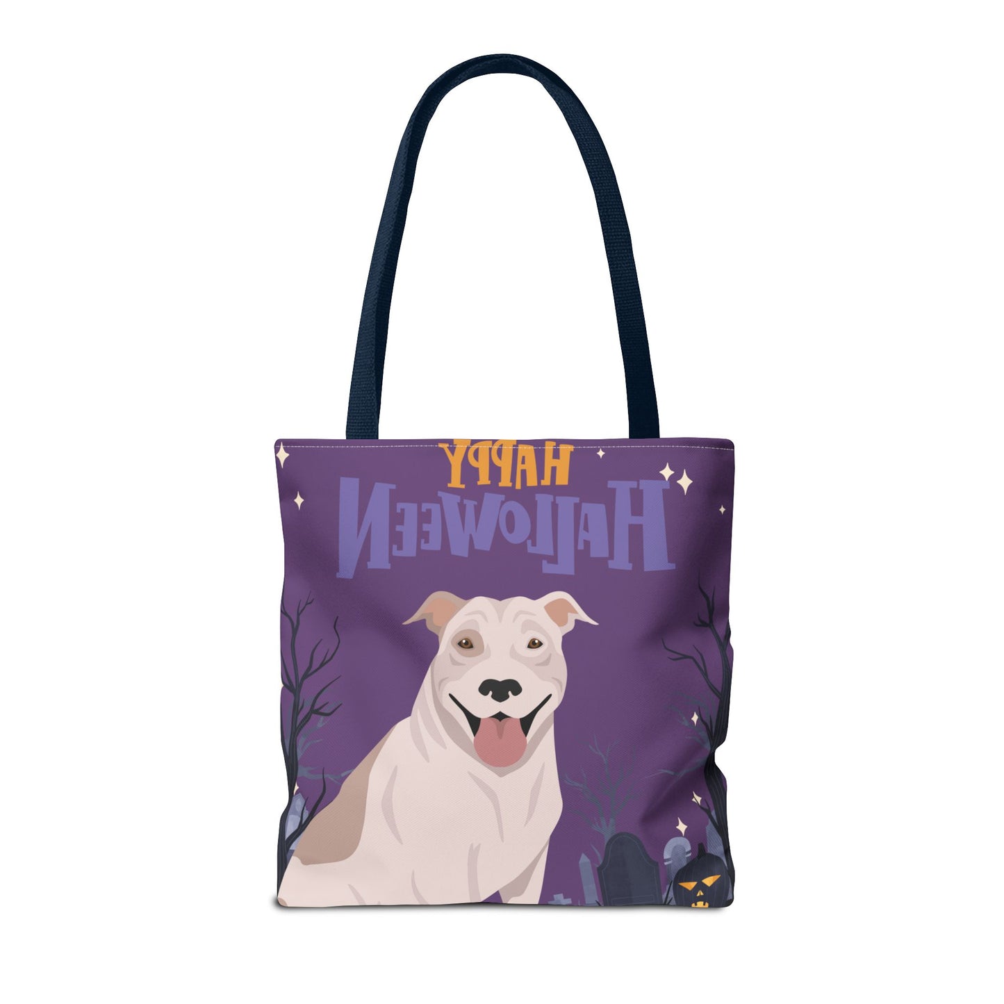 Pit Bull Dog Happy Halloween Tote Bag 16x16