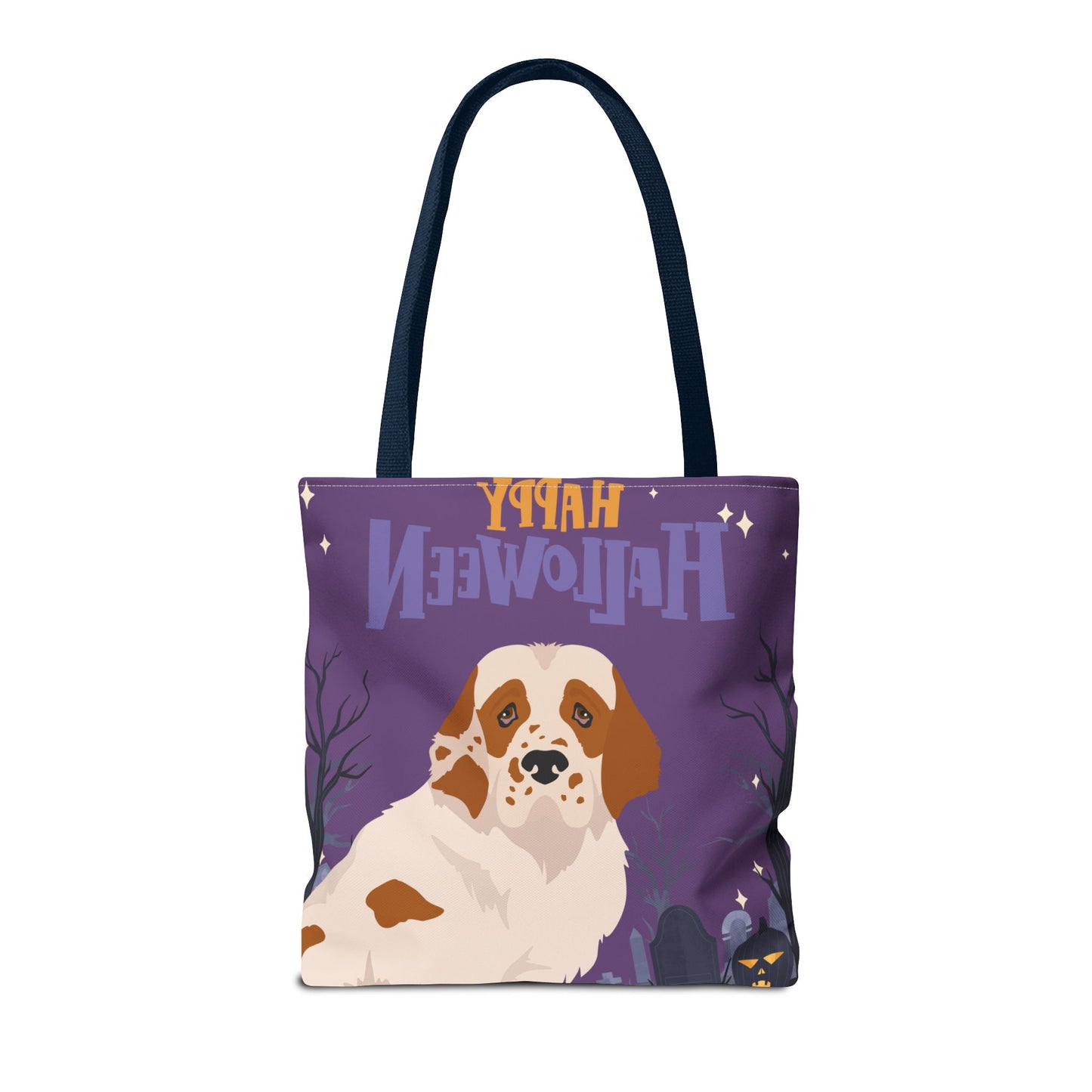 Clumber Spaniel Dog Happy Halloween Tote Bag 16x16
