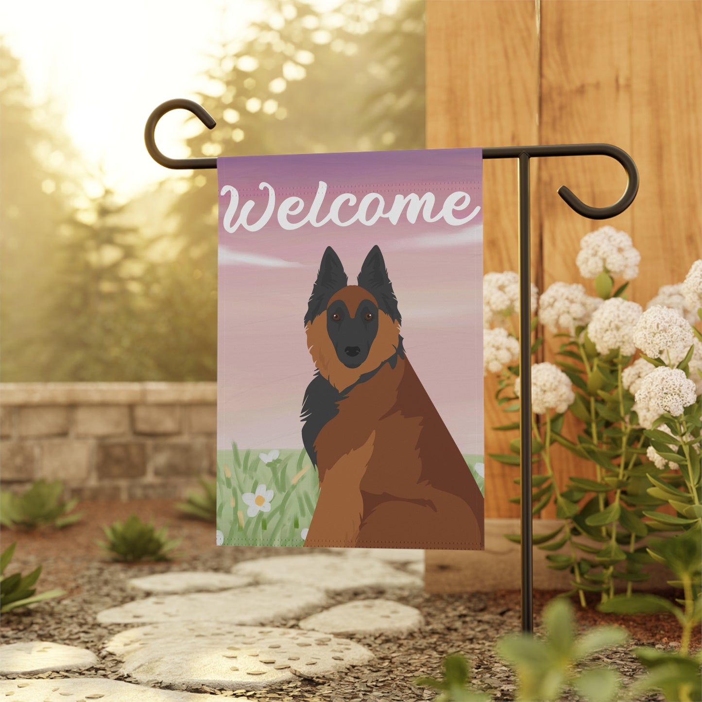 Belgian Tervuren Dog Welcome Garden Flag