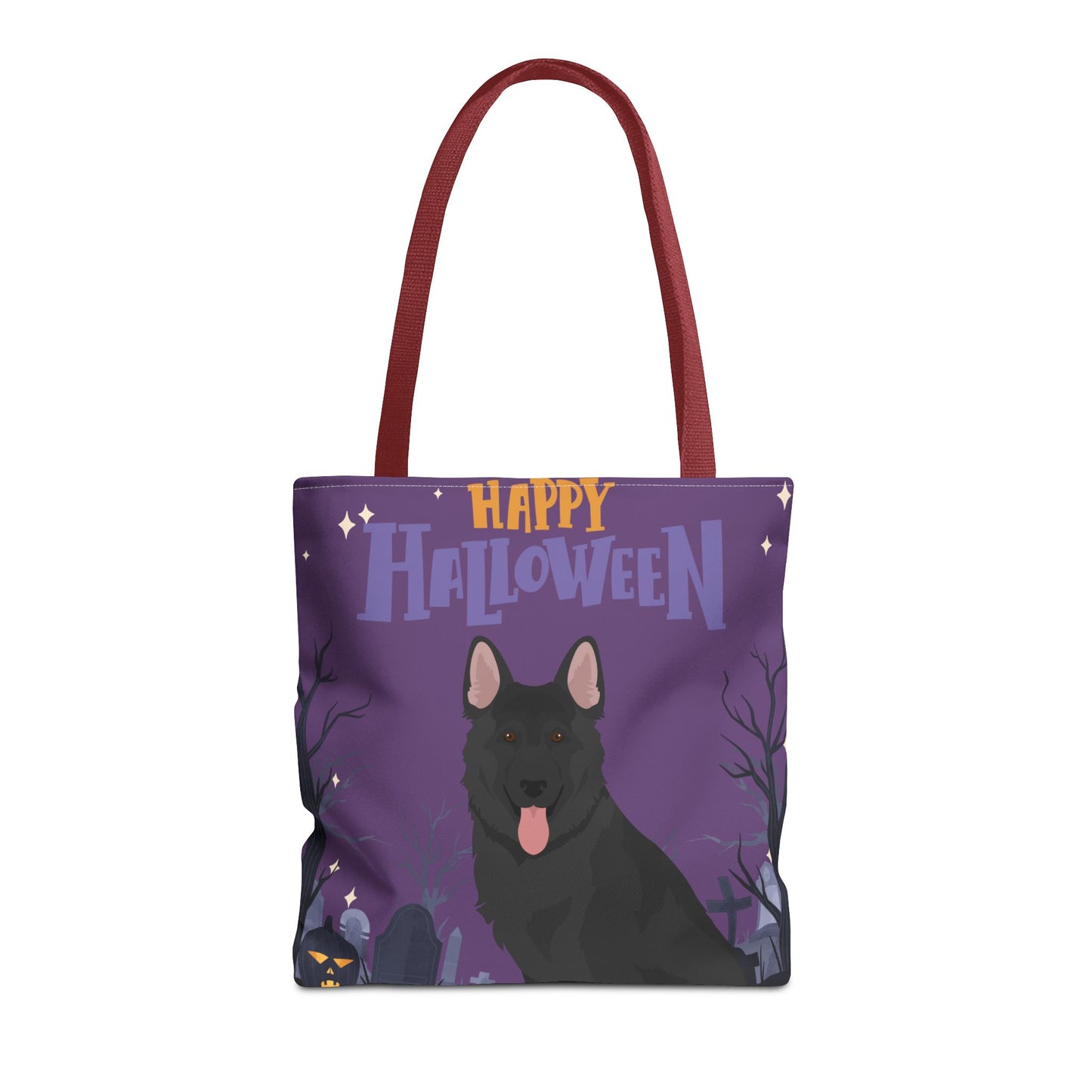 German Shepherd Dog Happy Halloween Tote Bag 16x16