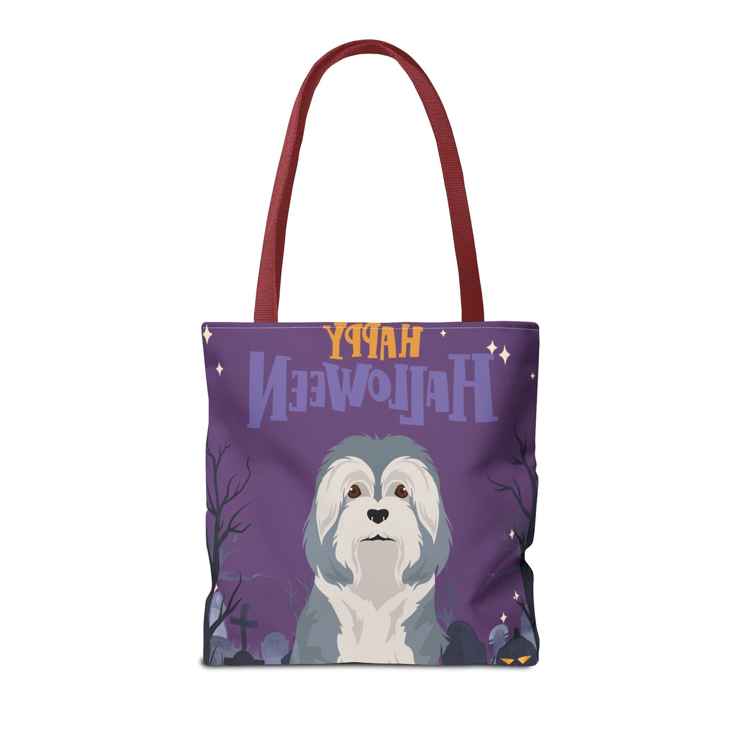 Lowchen Dog Happy Halloween Tote Bag 16x16
