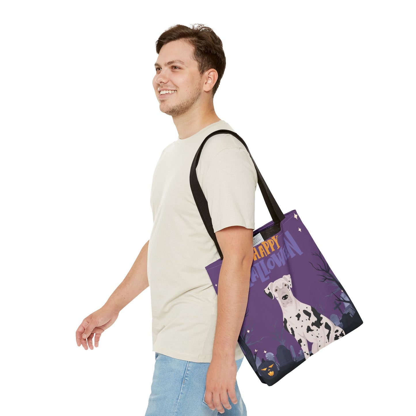 Great Dane Dog Happy Halloween Tote Bag 16x16