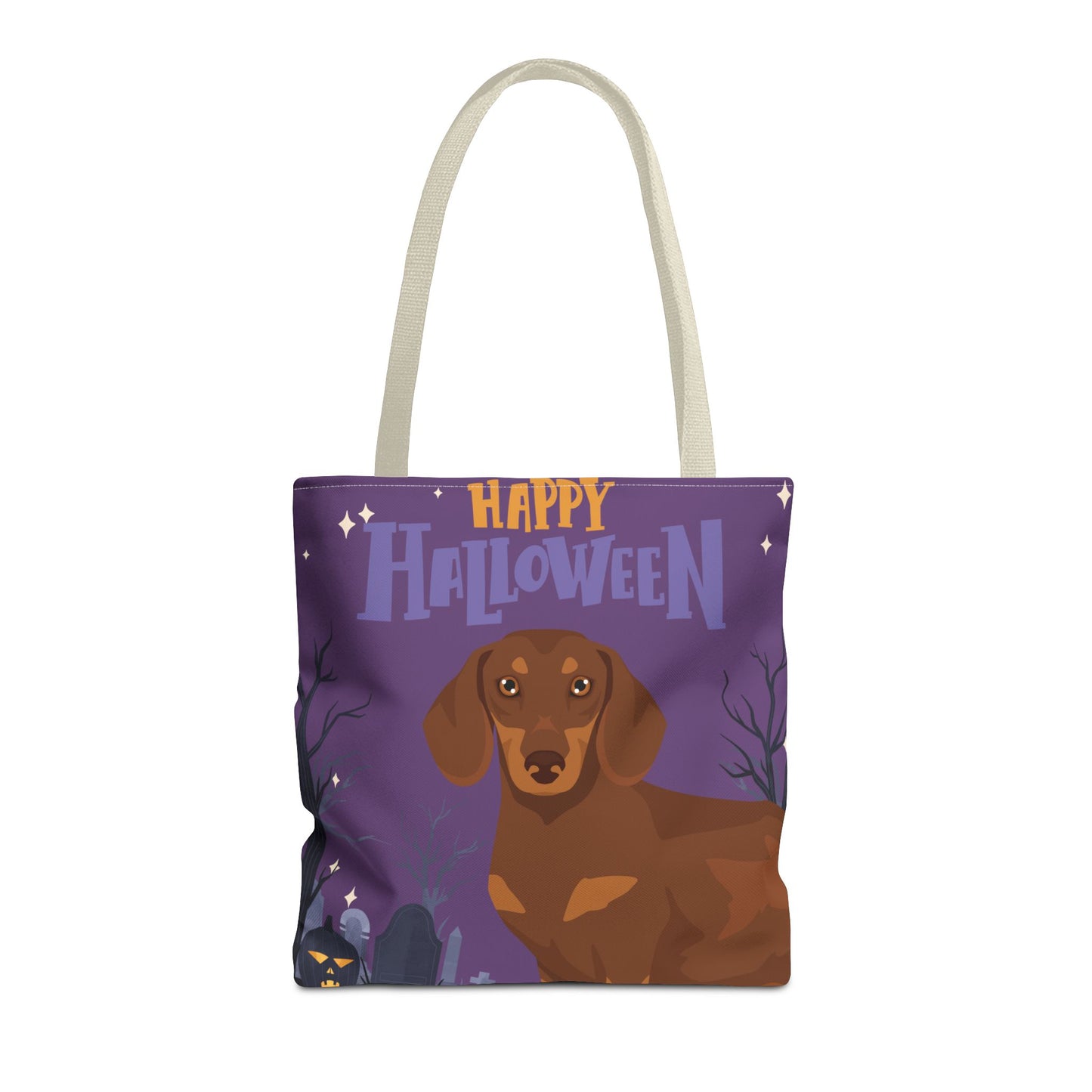Dachshund Dog Happy Halloween Tote Bag 16x16
