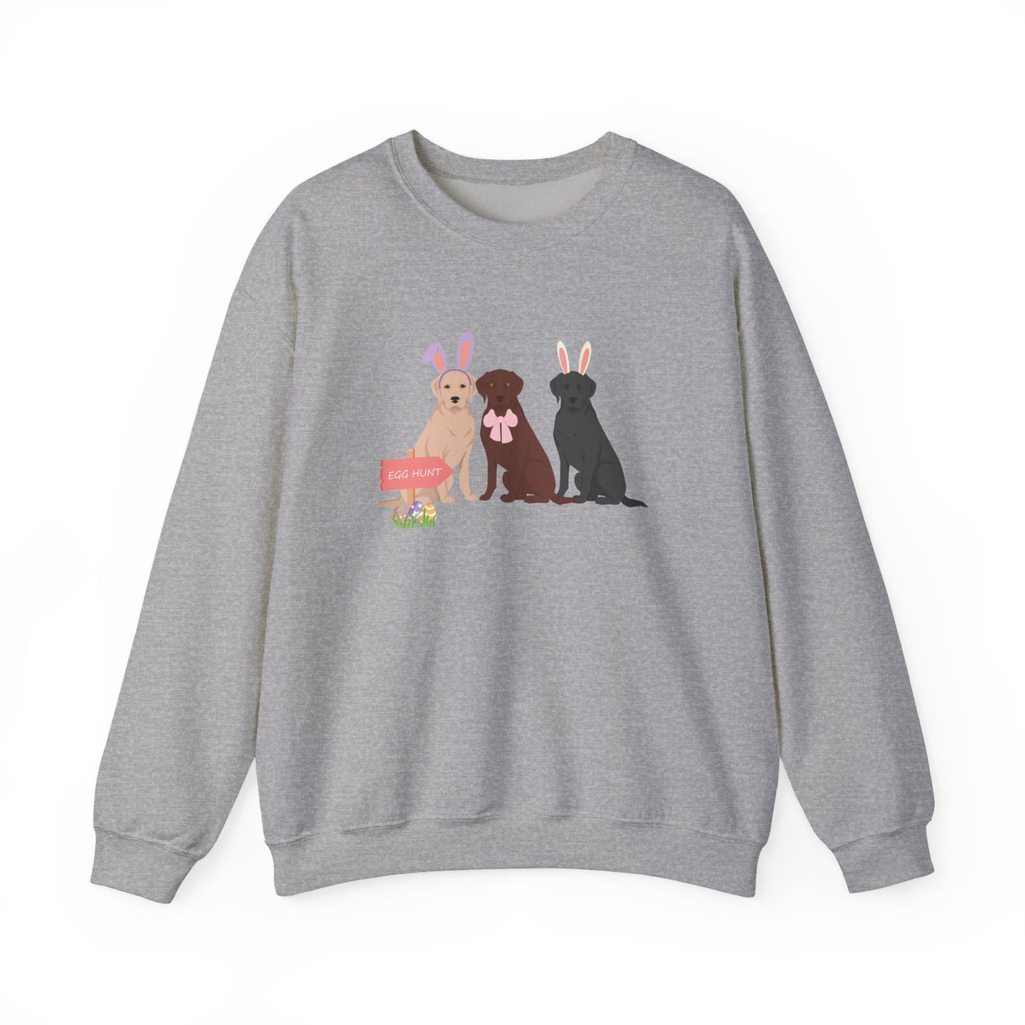 Labrador Retriever Dog Easter Unisex Heavy Blend Crewneck Sweatshirt, easter, Cute Dog Mom Gift