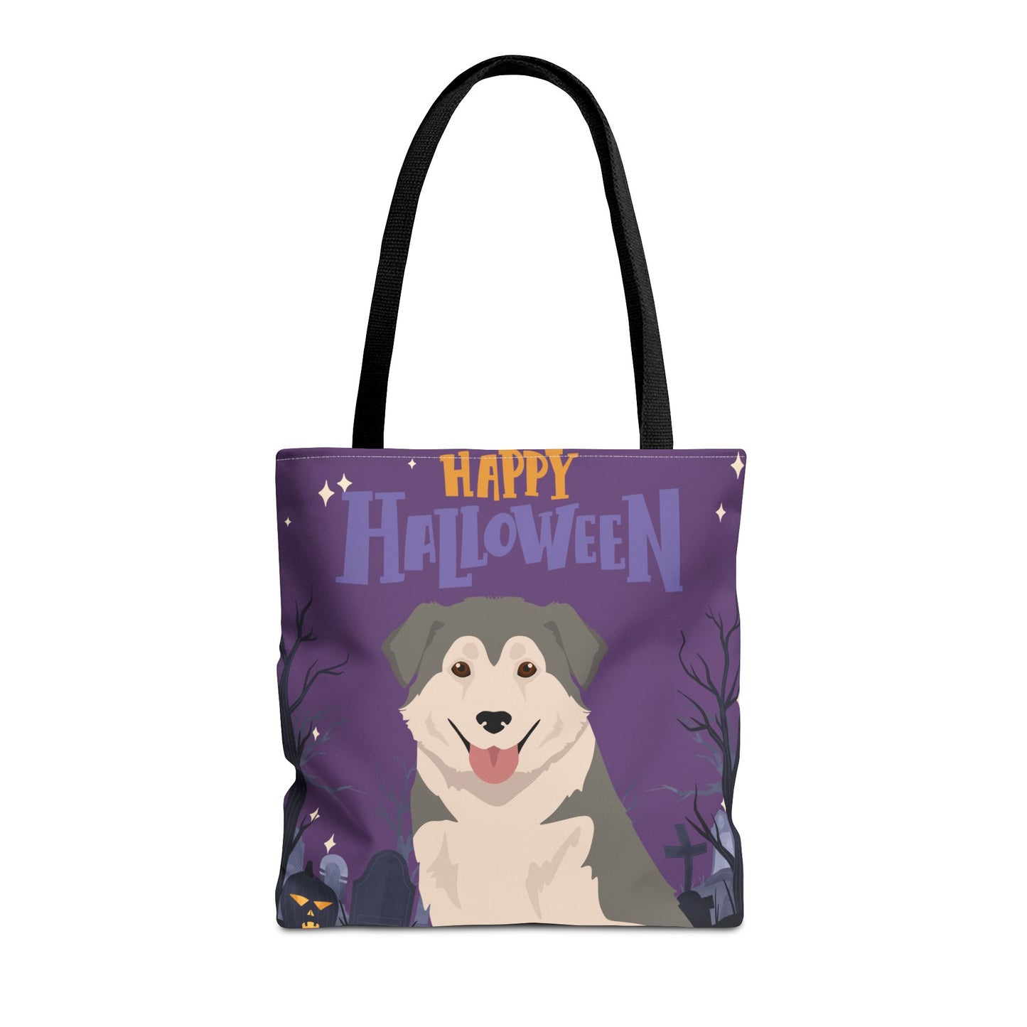 Aidi Dog Happy Halloween Tote Bag 16x16