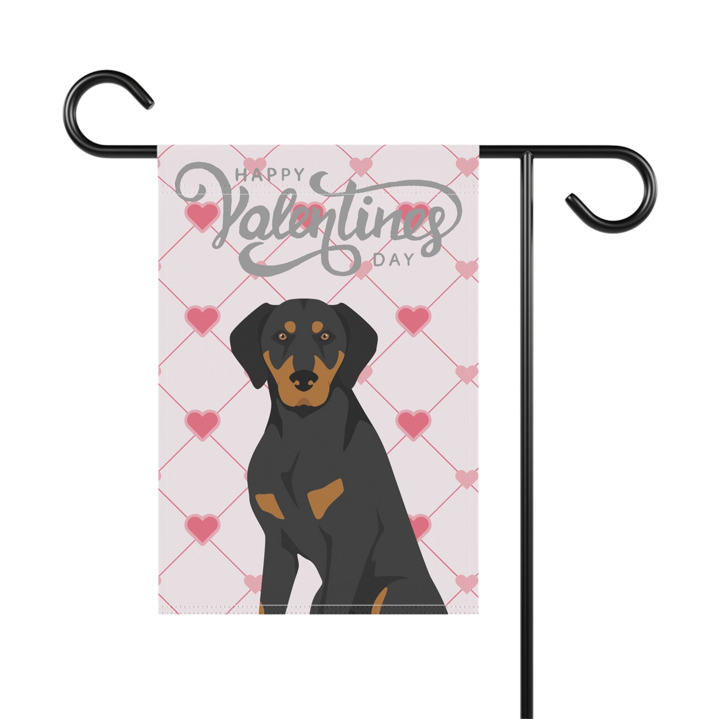 Transylvanian Hound Dog Valentines Day Garden Flag