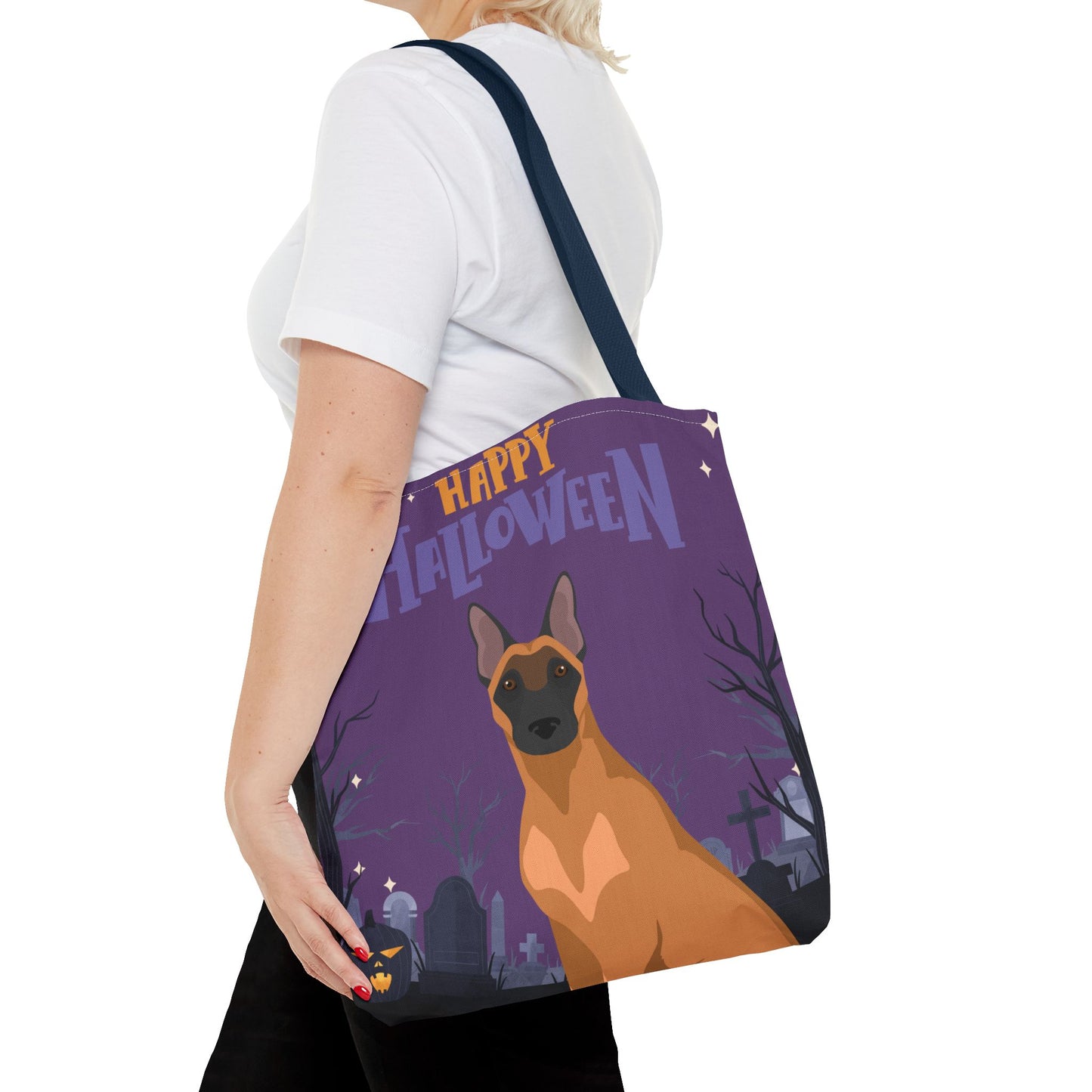 Belgain Malinois Dog Happy Halloween Tote Bag 16x16