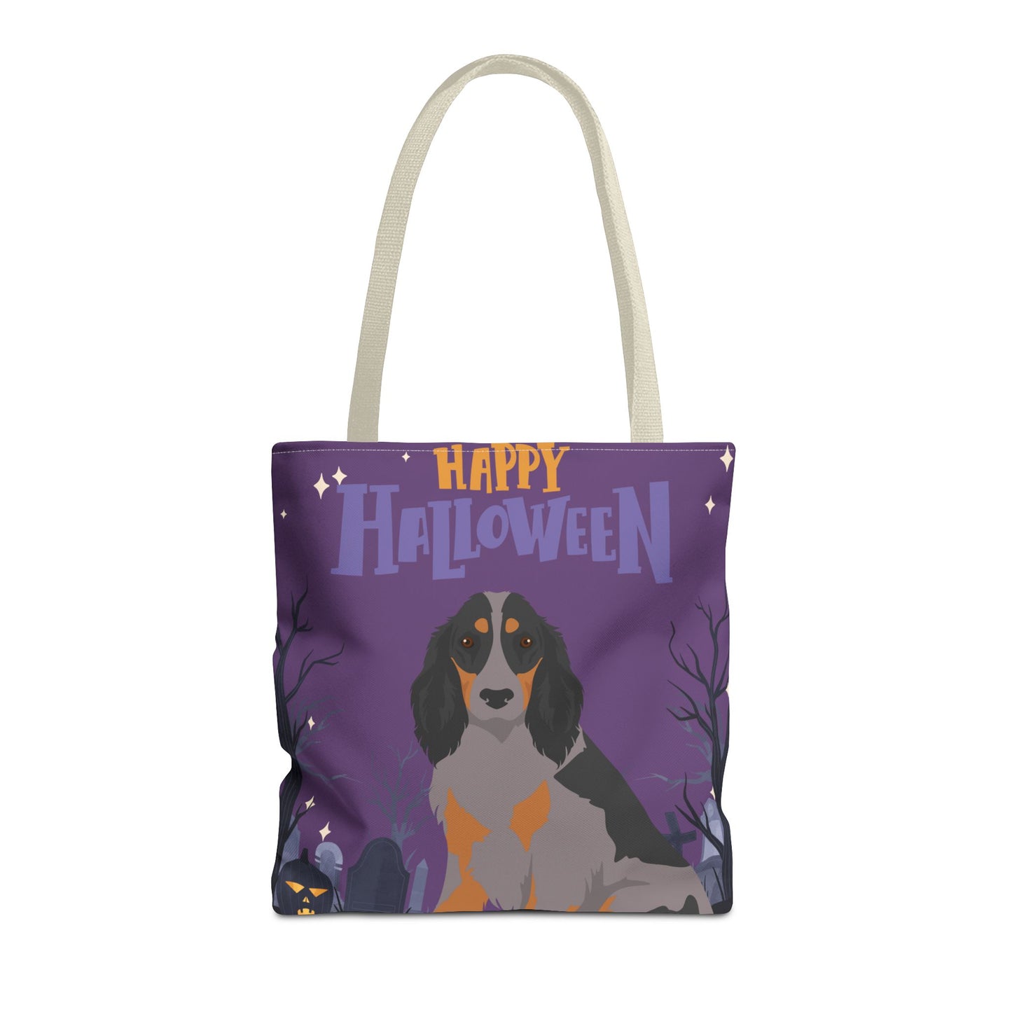 Picardy Spaniel Dog Happy Halloween Tote Bag 16x16