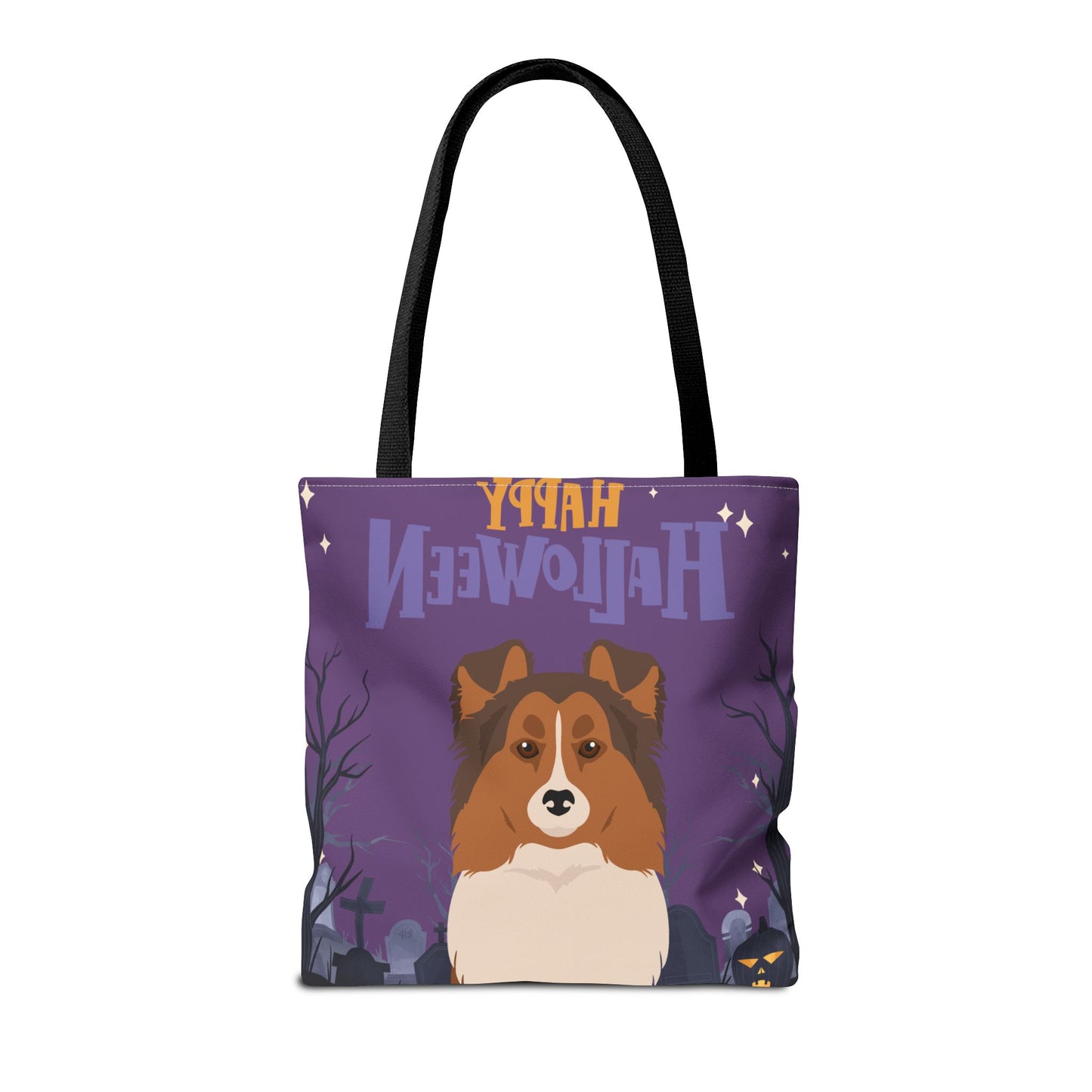 Shetland Sheepdog Dog Happy Halloween Tote Bag 16x16