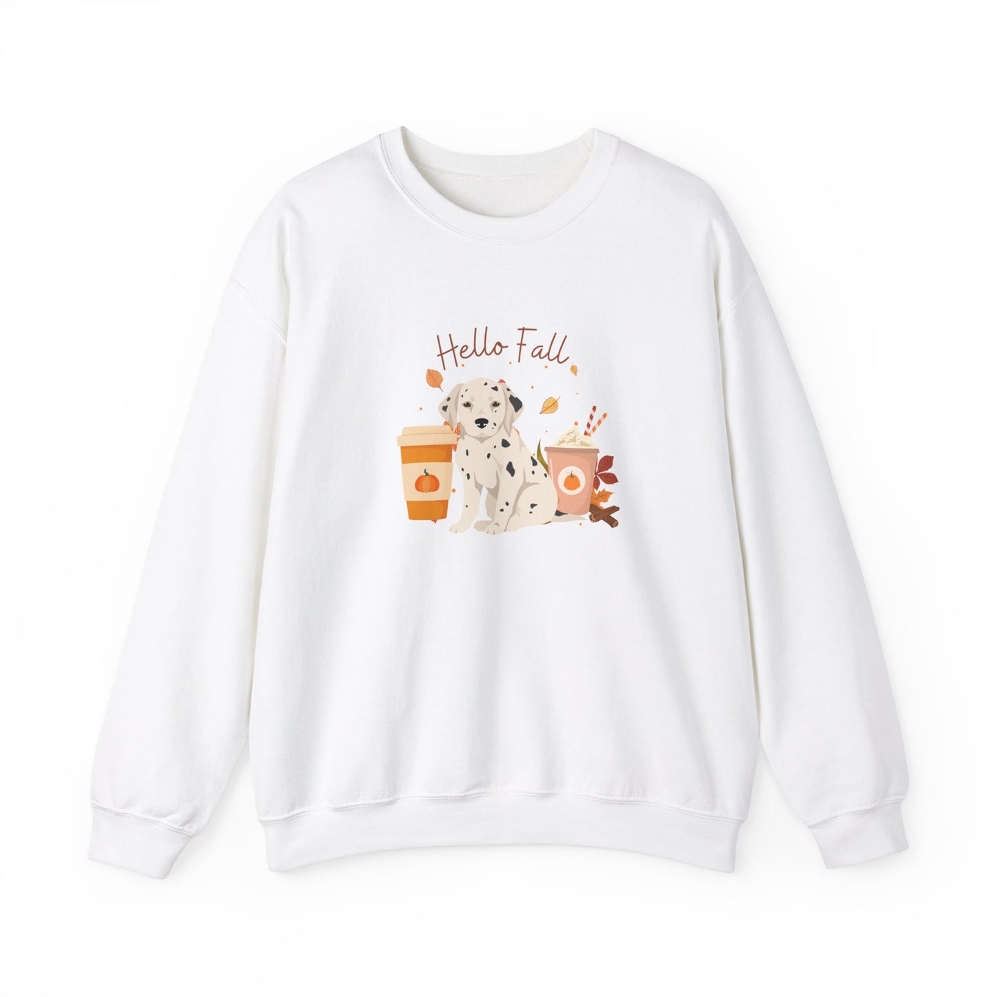 Dalmation Dog Fall Unisex Heavy Blend Crewneck Sweatshirt