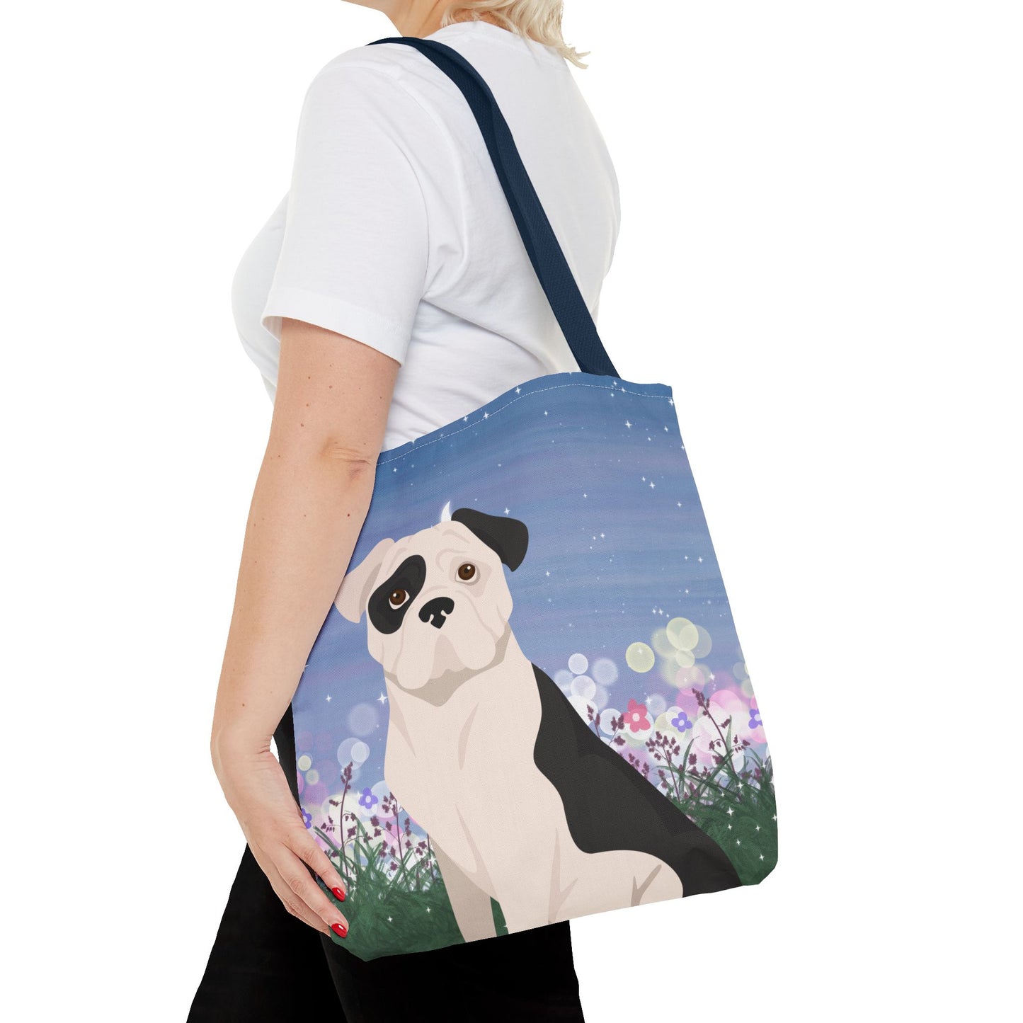 American Bulldog Dog Tote Bag 16x16