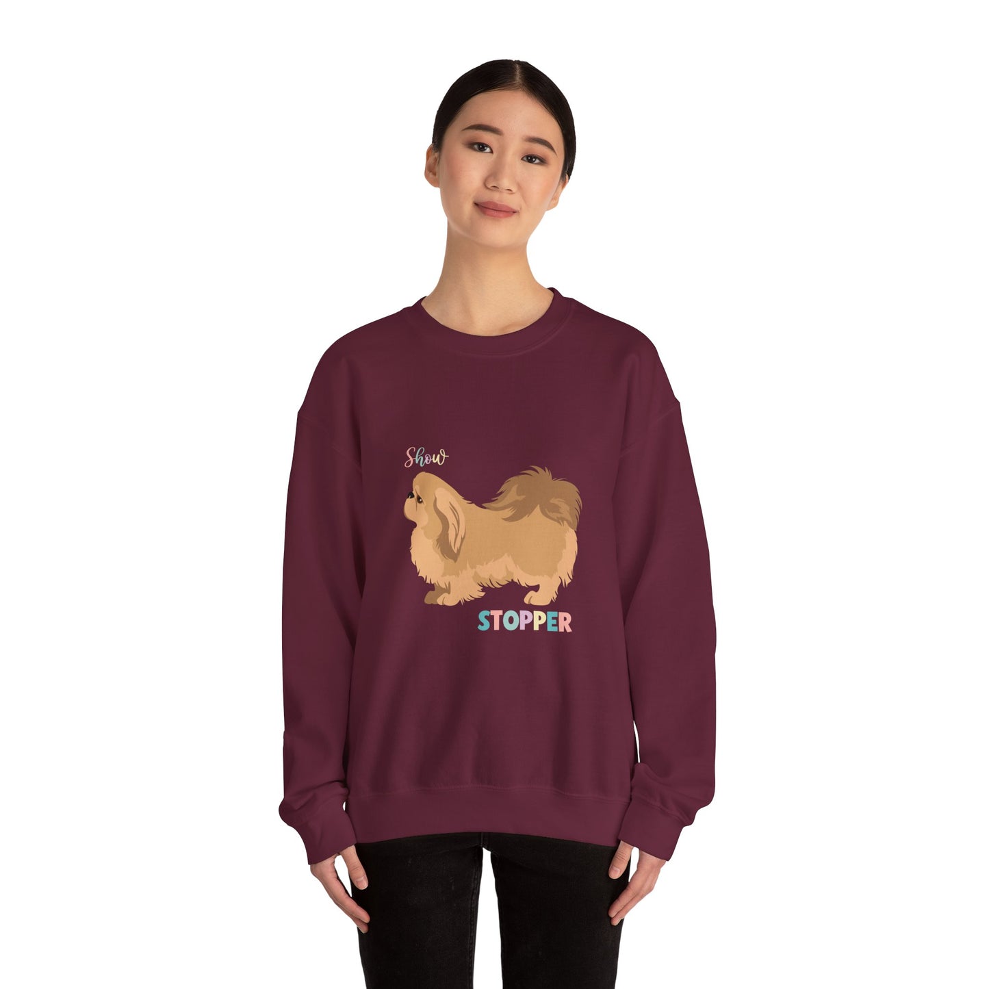 Pekingese Dog Unisex Heavy Blend Crewneck Sweatshirt
