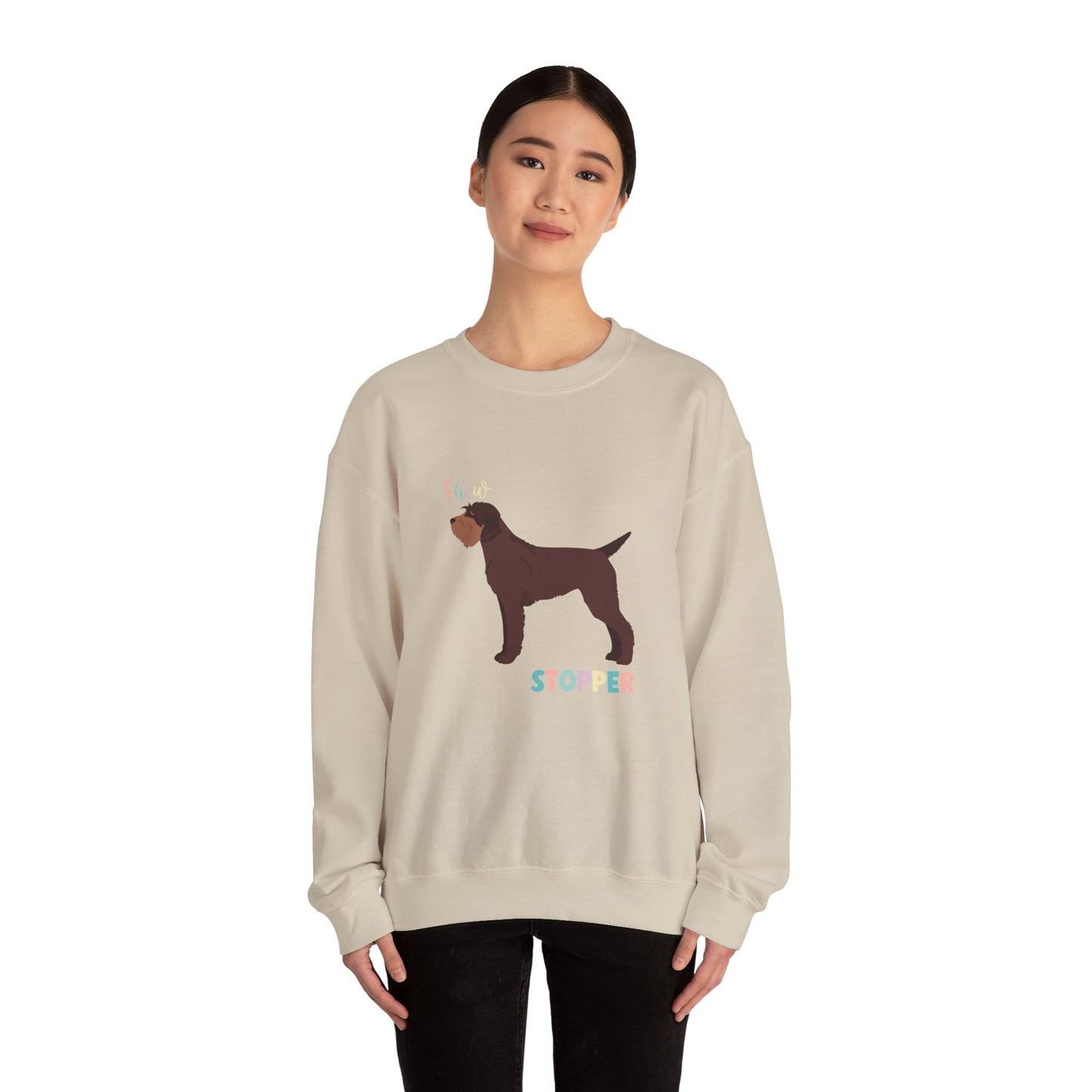 Wirehaired Pointer Griffon Dog Unisex Heavy Blend Crewneck Sweatshirt