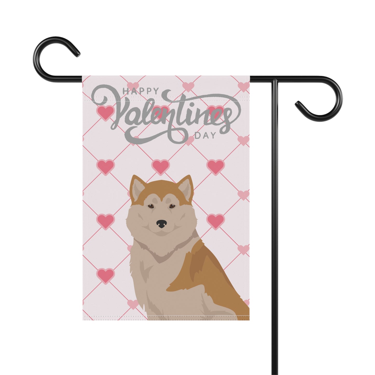 Greenland Dog Valentines Day Garden Flag