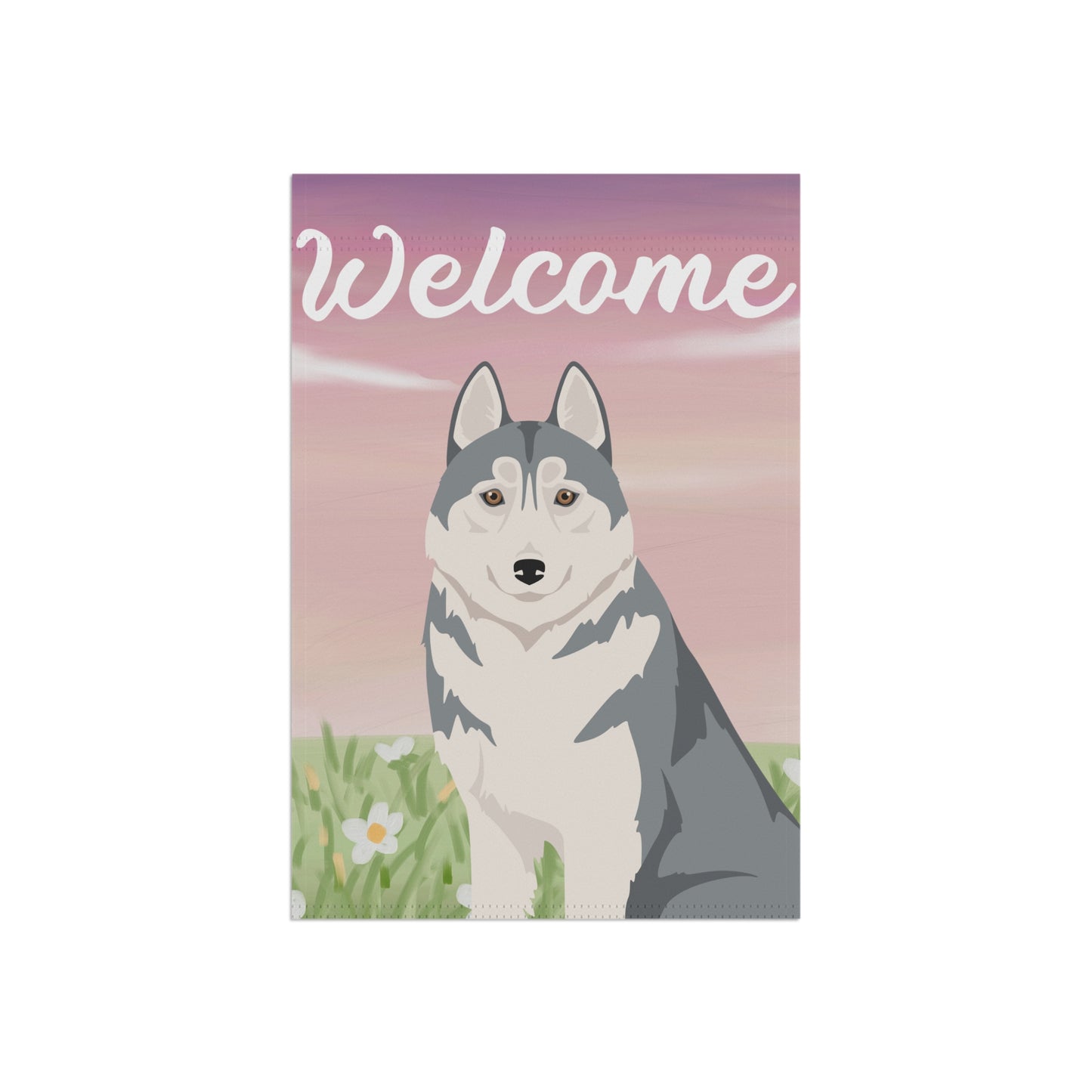 Siberian Husky Dog Welcome Garden Flag