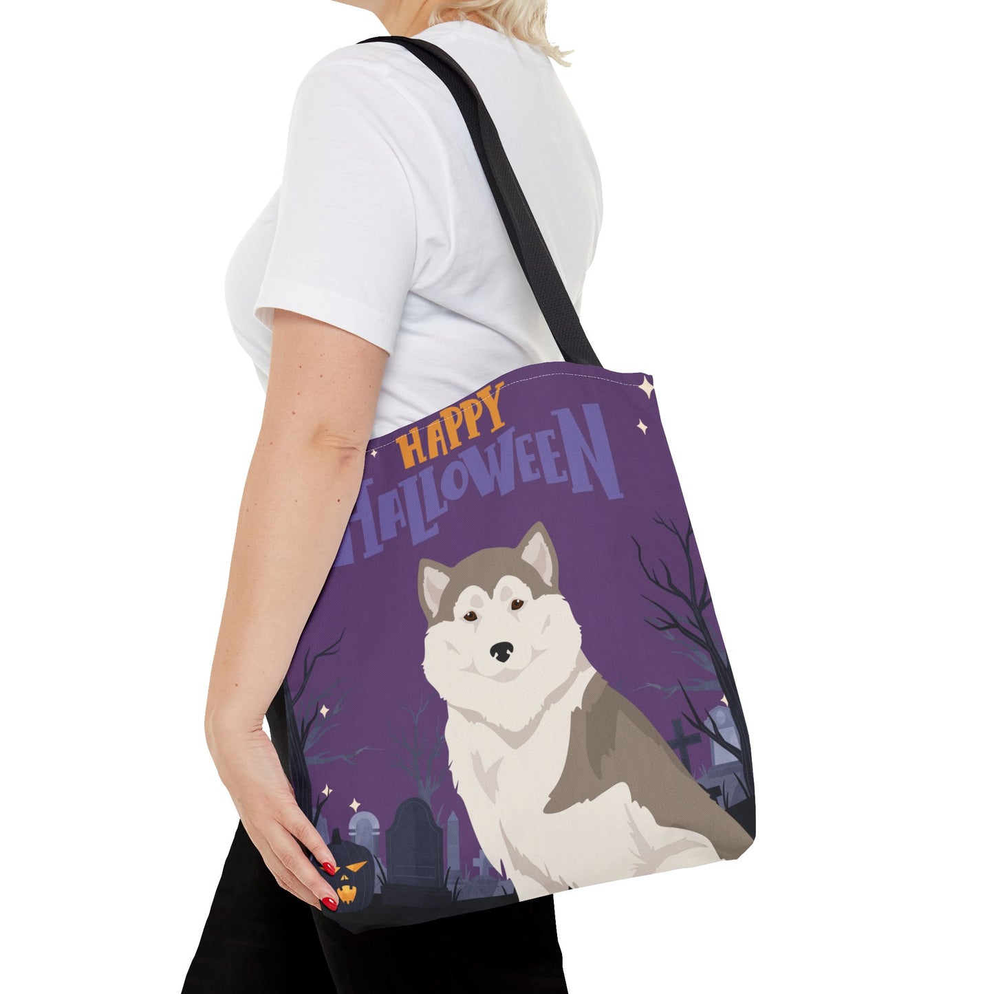 Greenland Dog Dog Happy Halloween Tote Bag 16x16