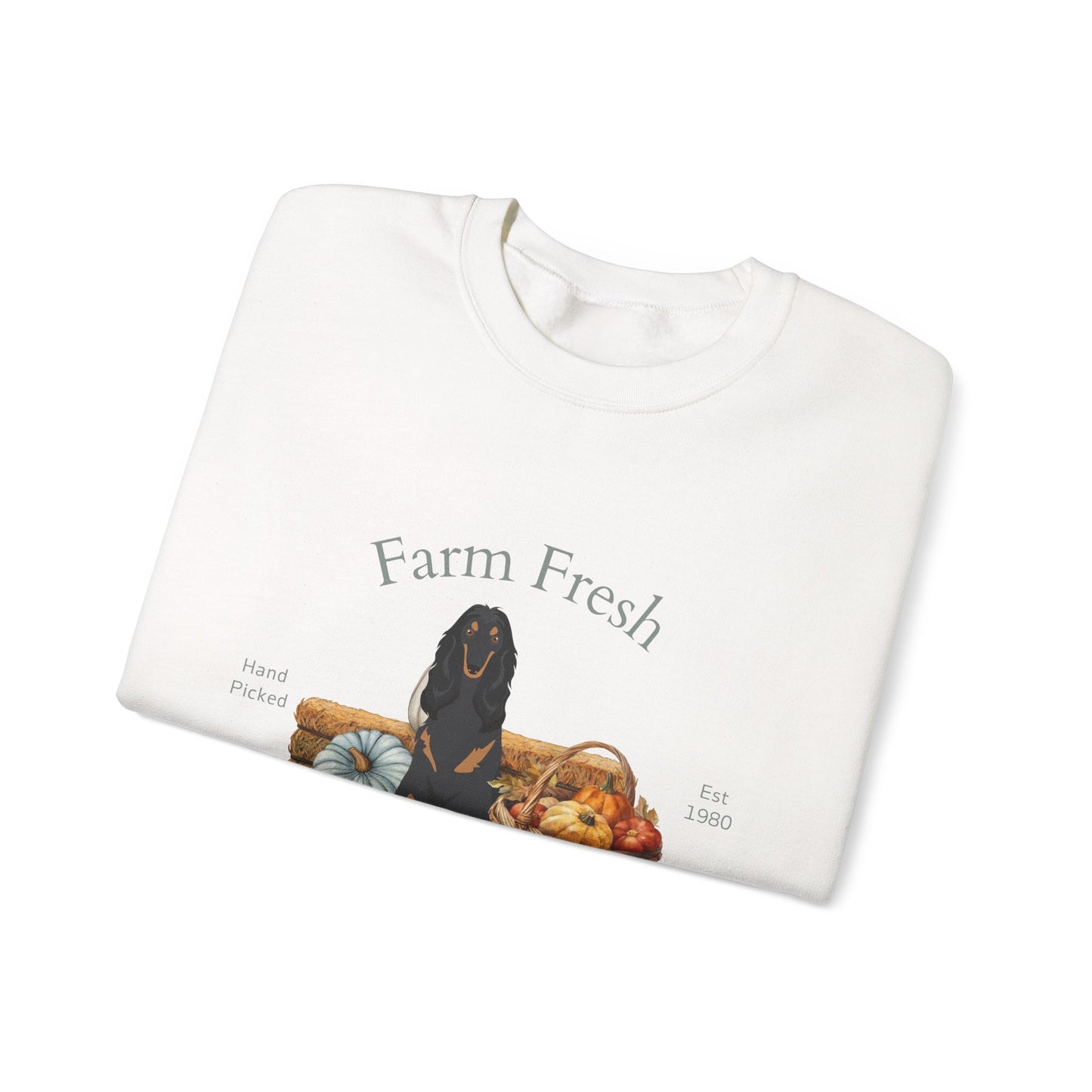 Afghan Hound Dog Fall Farm Fresh Unisex Heavy Blend Crewneck Sweatshirt