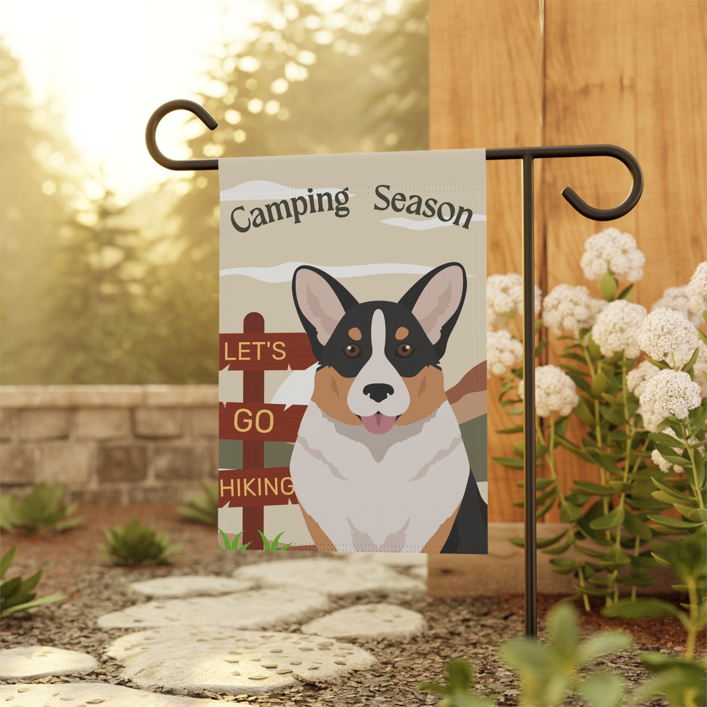 Cardigan Welsh Corgi Dog Camping Garden Flag