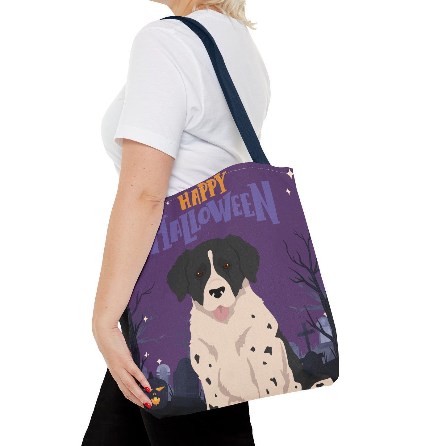Wetterhoun Dog Happy Halloween Tote Bag 16x16