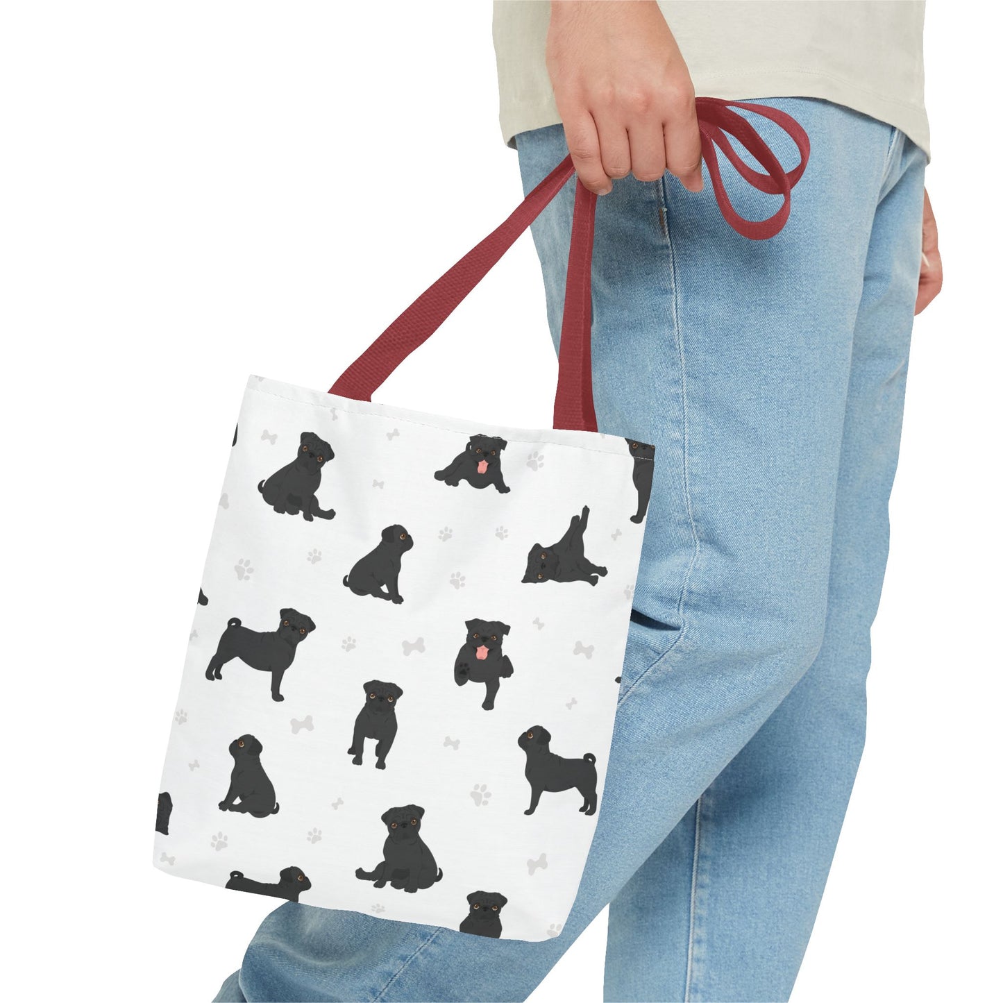 Pug Dog Tote Bag, Dog Mom Gift
