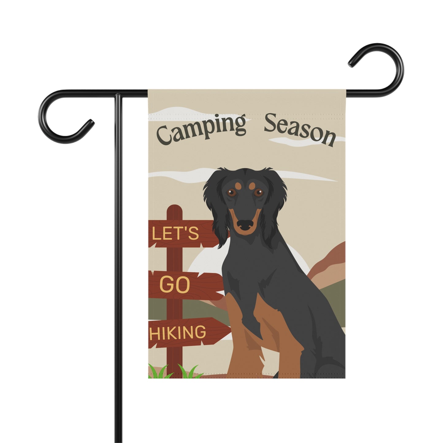 Saluki Dog Camping Garden Flag