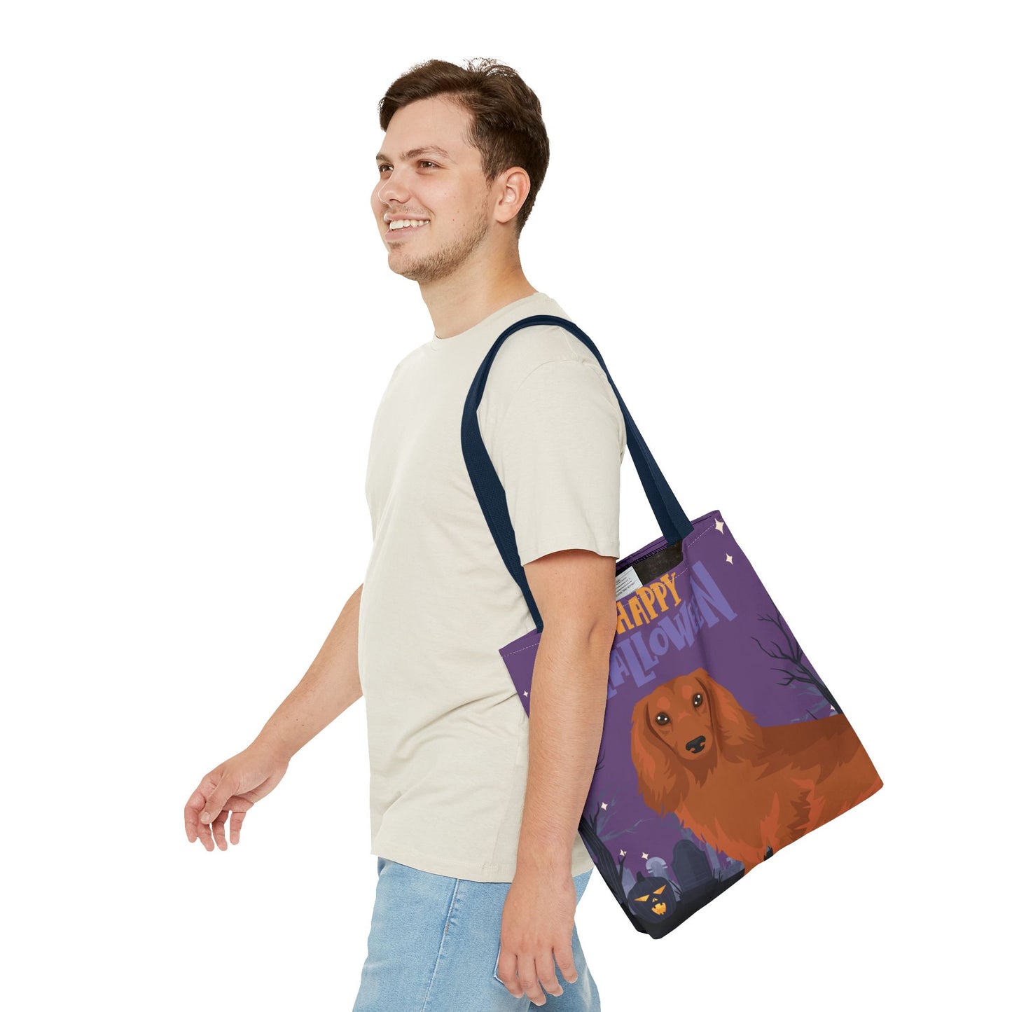 Dachshund Dog Happy Halloween Tote Bag 16x16