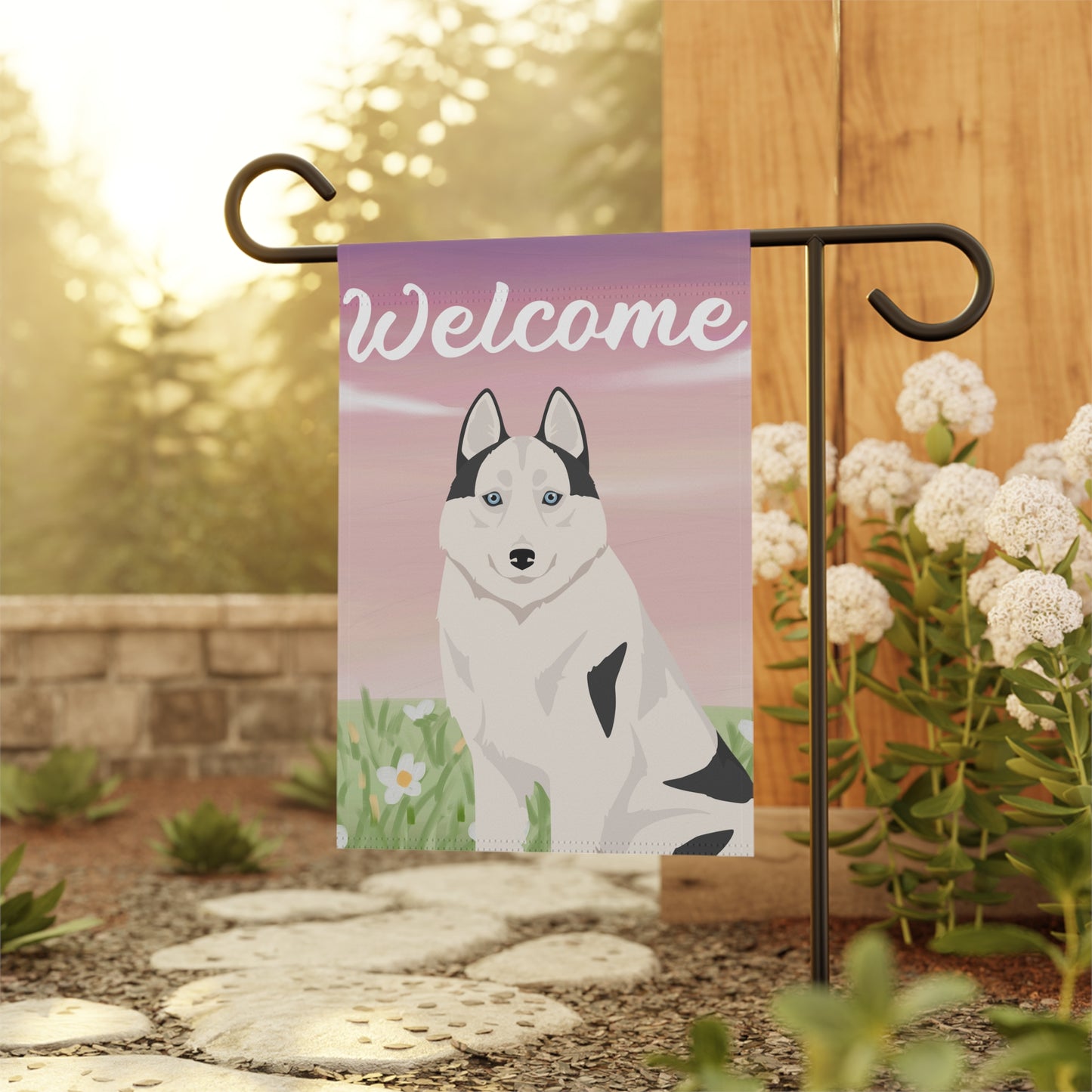 Siberian Husky Dog Welcome Garden Flag